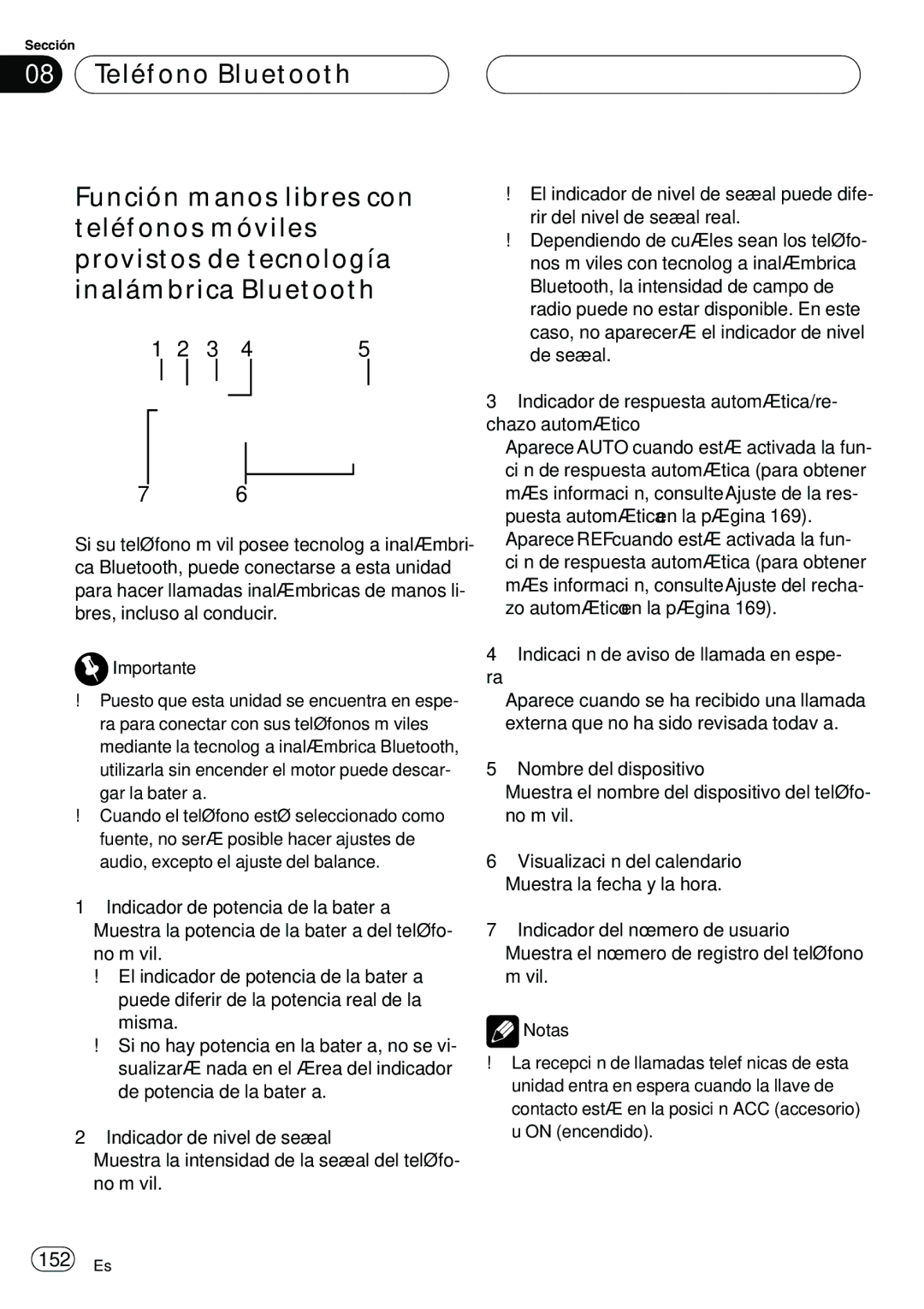 Pioneer DEH-P9800BT operation manual 152 Es 