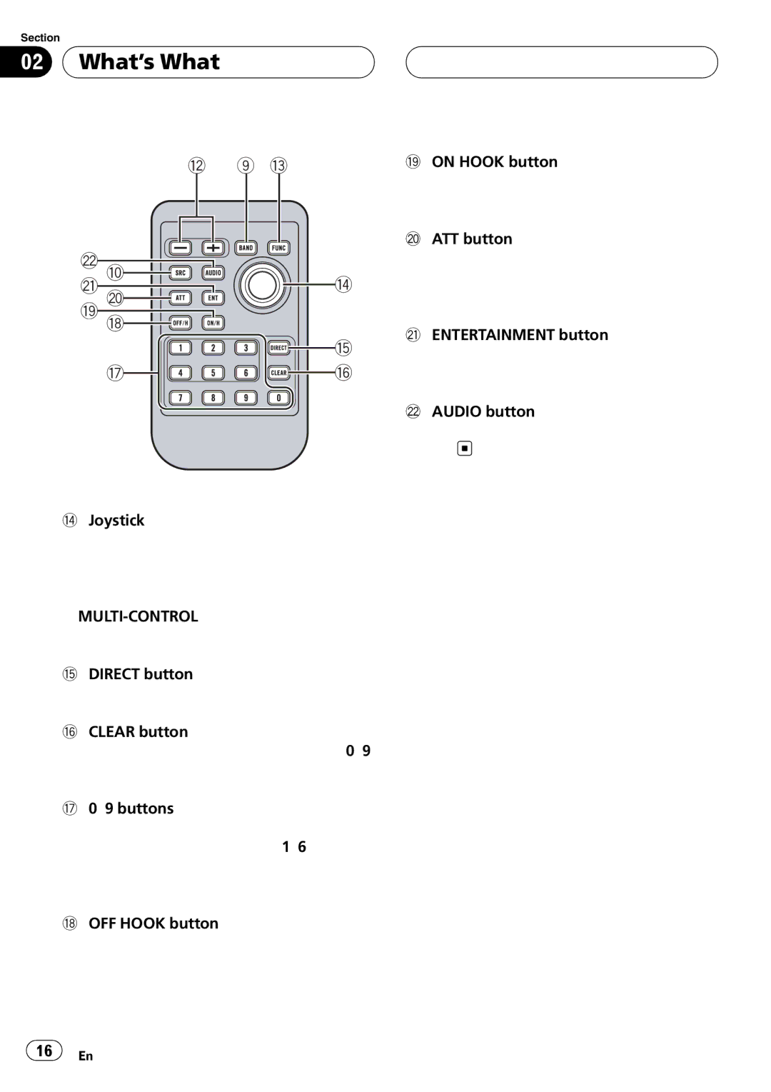 Pioneer DEH-P980BT operation manual Ak e j, Joystick 