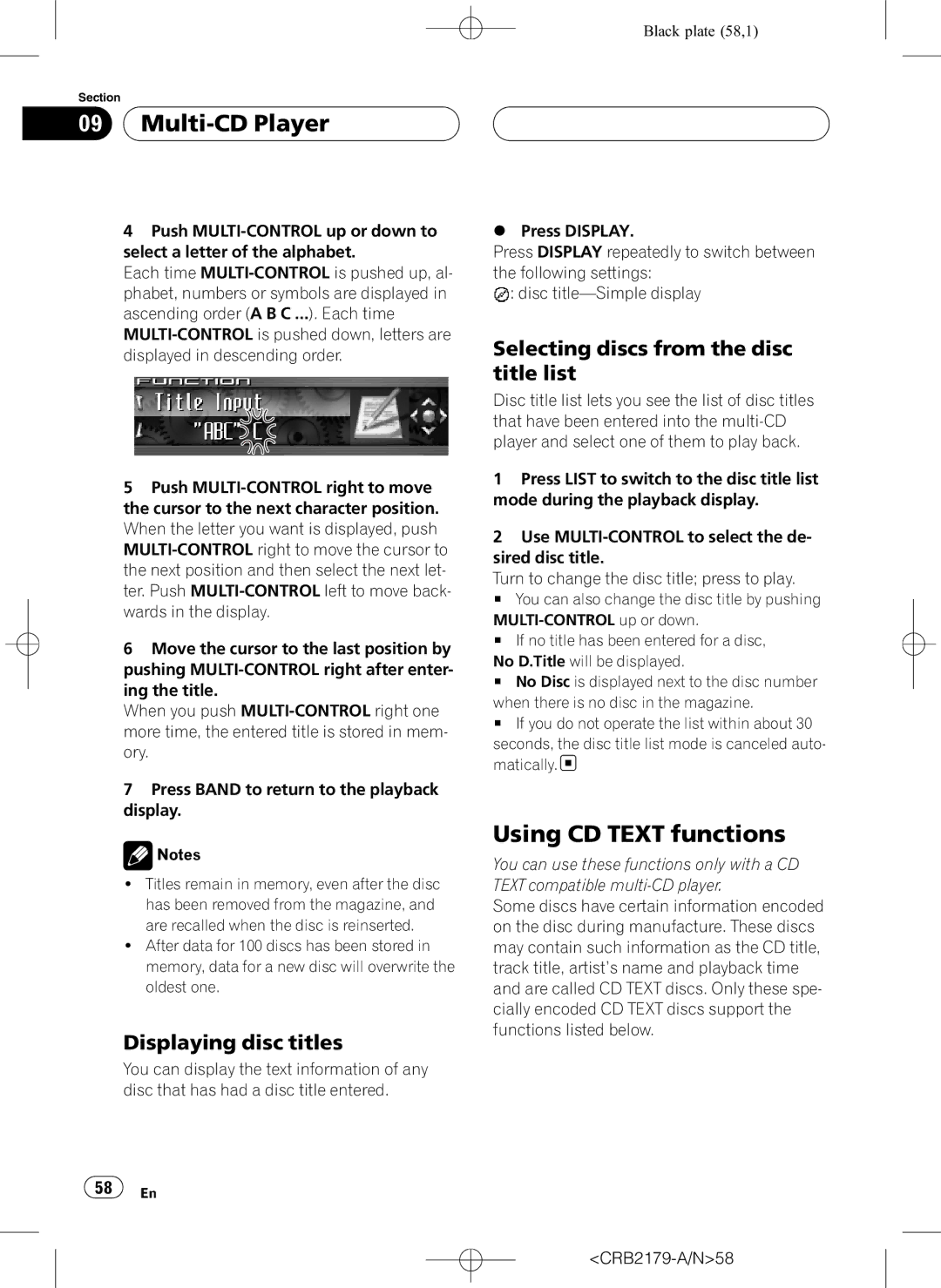 Pioneer DEH-P9850BT operation manual Displaying disc titles, Selecting discs from the disc title list 