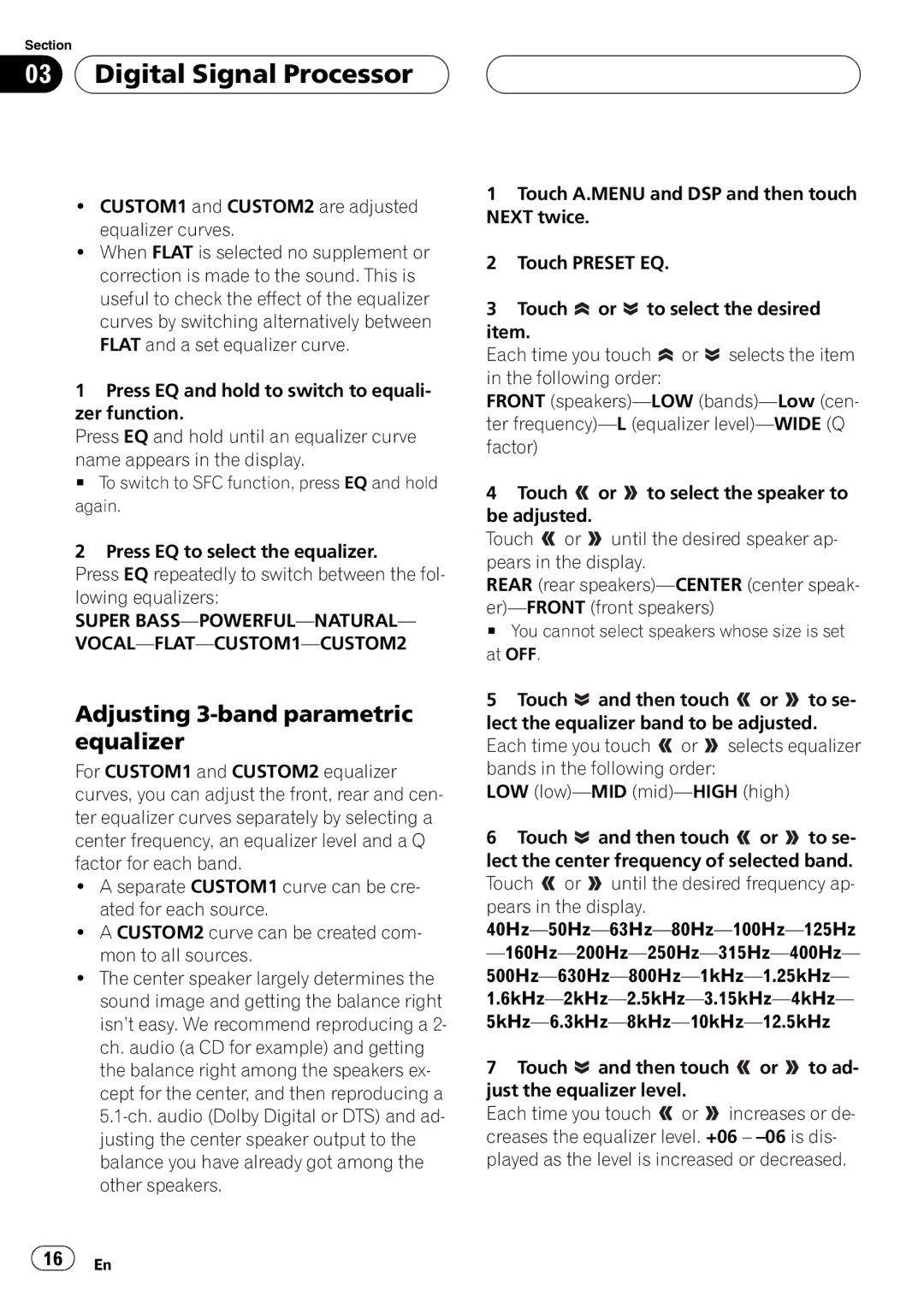 Pioneer DEQ-P8000 operation manual 