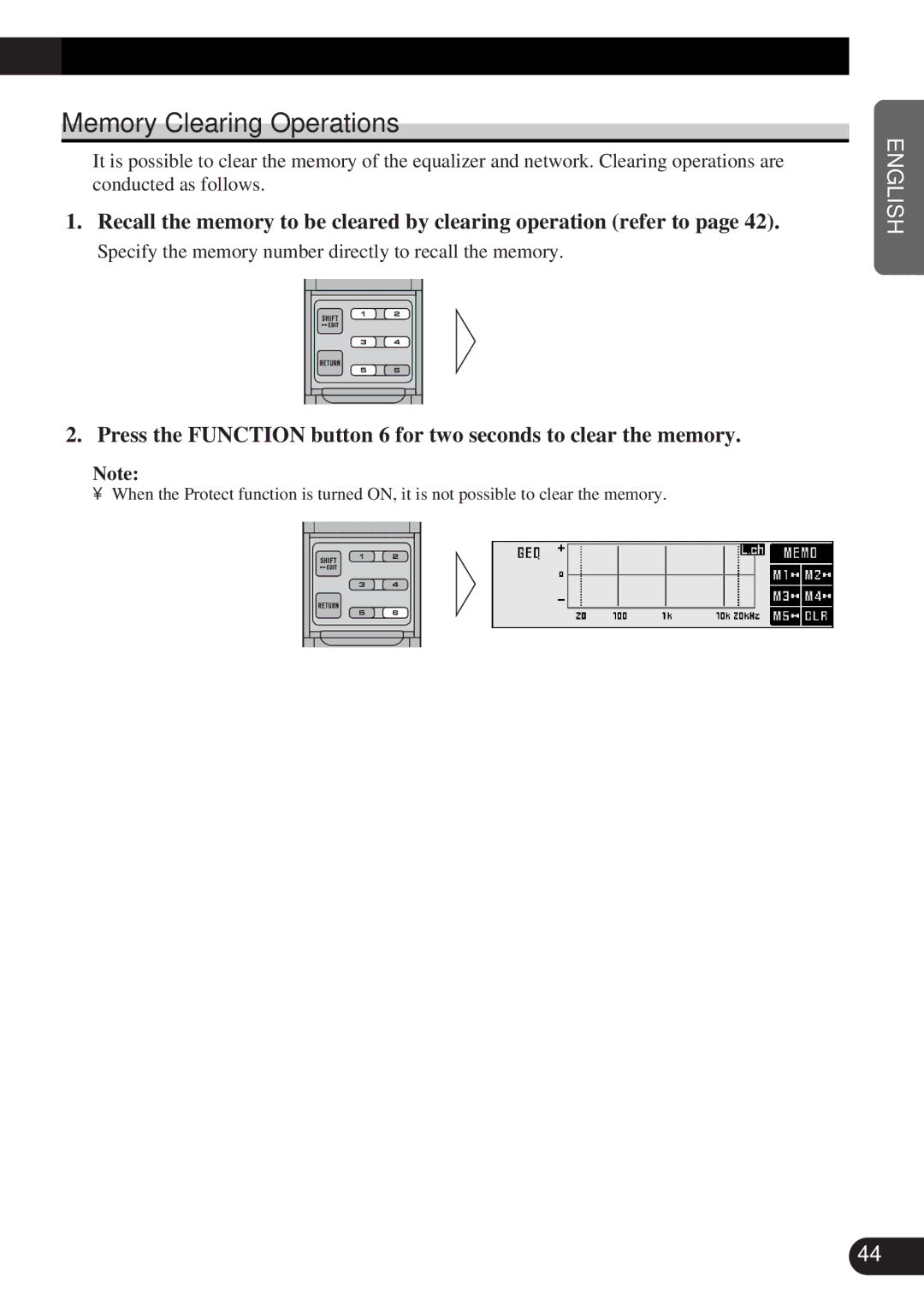 Pioneer DEQ-P9 owner manual Memory Clearing Operations 