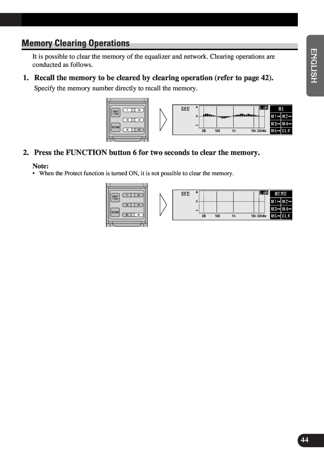 Pioneer DEQ-P9 owner manual Memory Clearing Operations 