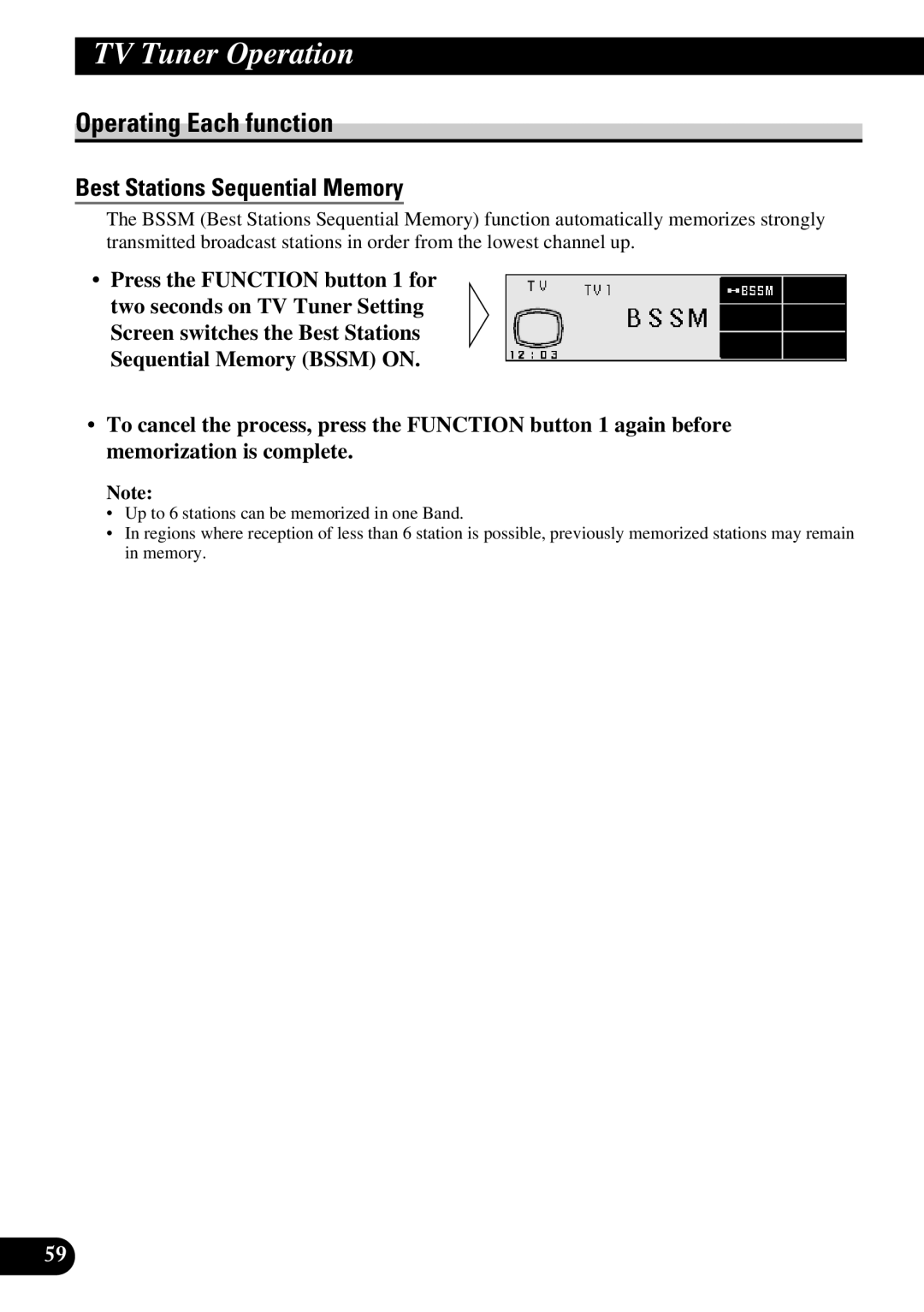 Pioneer DEX-P9 owner manual Operating Each function, Best Stations Sequential Memory 