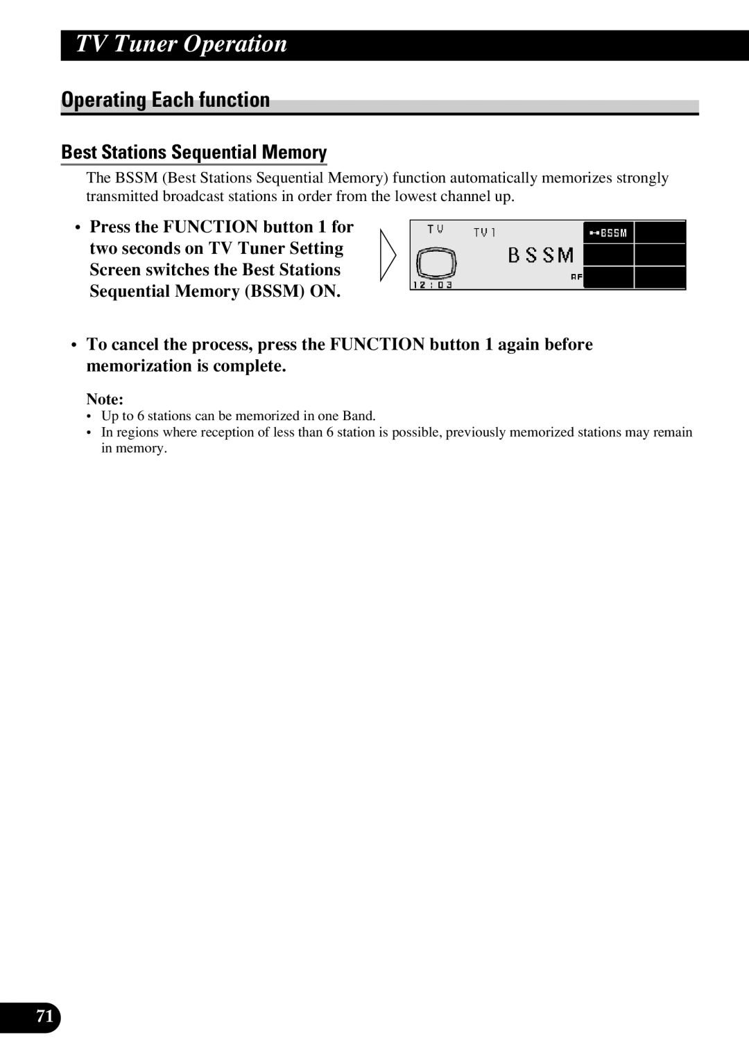 Pioneer DEX-P9R owner manual Operating Each function, Best Stations Sequential Memory 