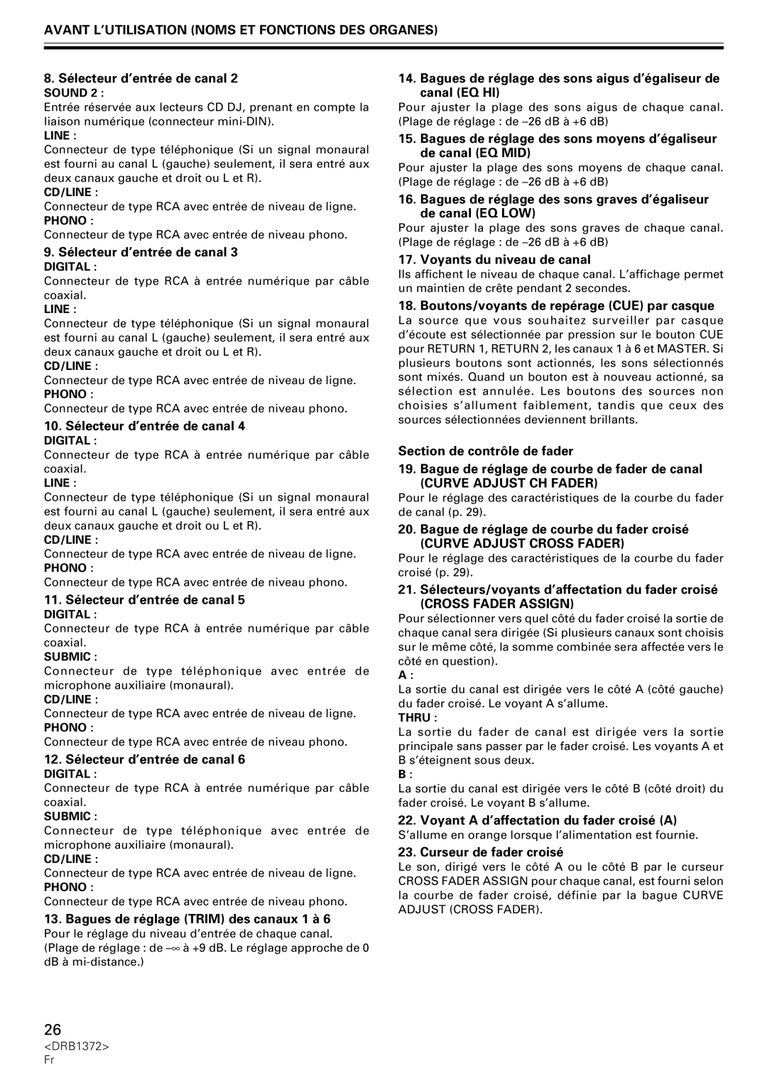 Pioneer DJM-1000 operating instructions Cross Fader Assign 