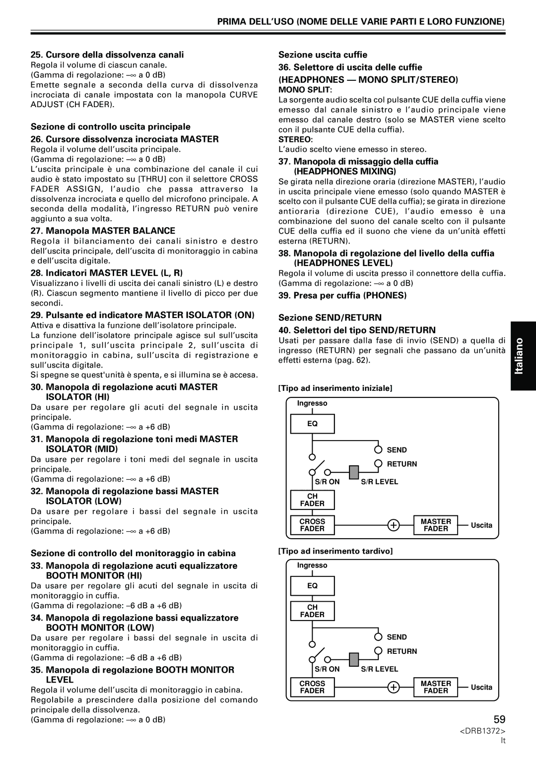 Pioneer DJM-1000 operating instructions Headphones Mixing 