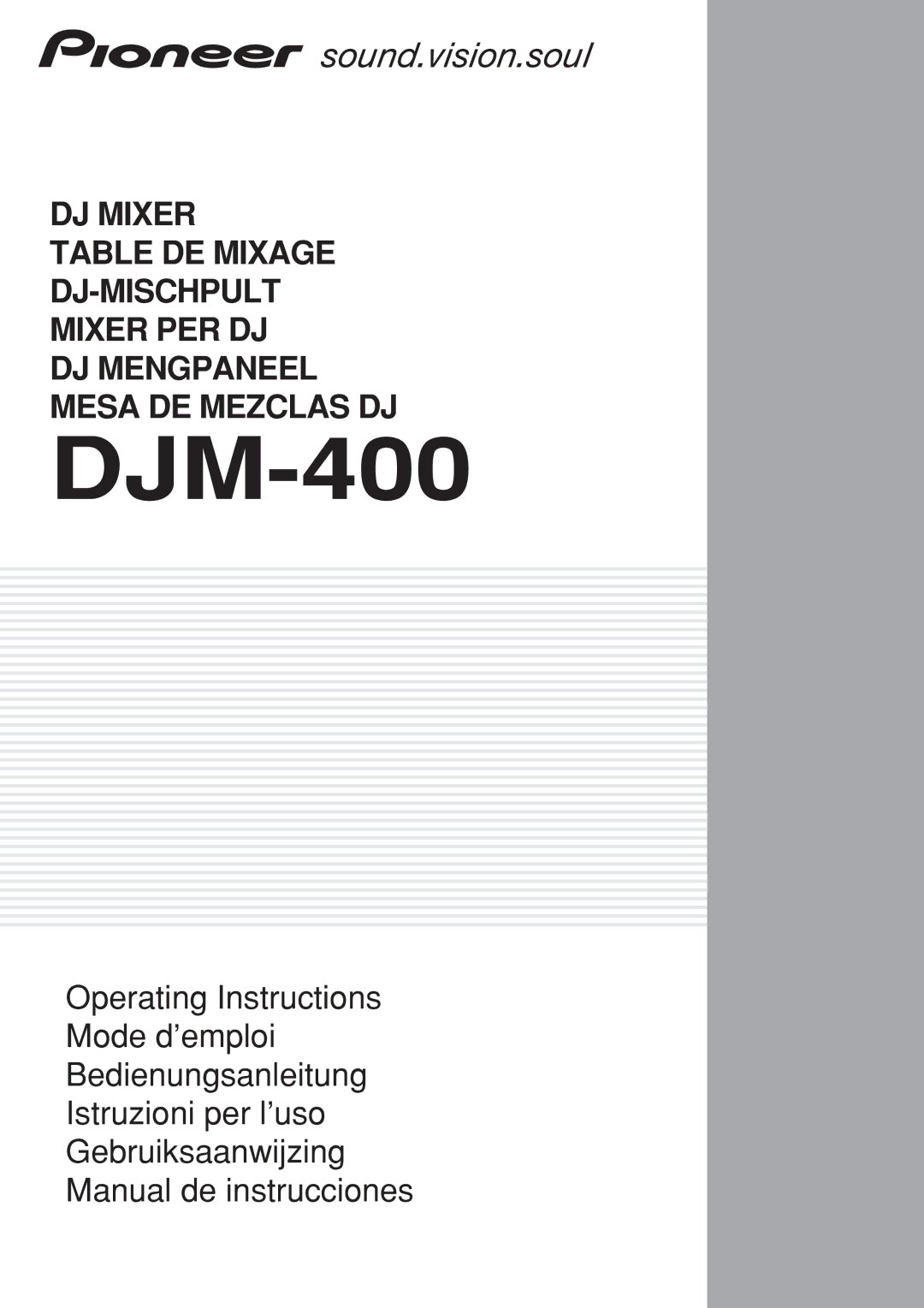 Pioneer DJM-400 operating instructions 