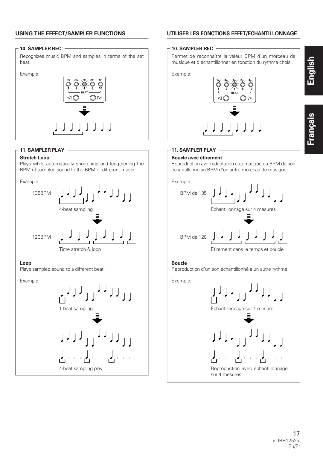 Pioneer DJM-600 operating instructions Sampler REC, Sampler Play 