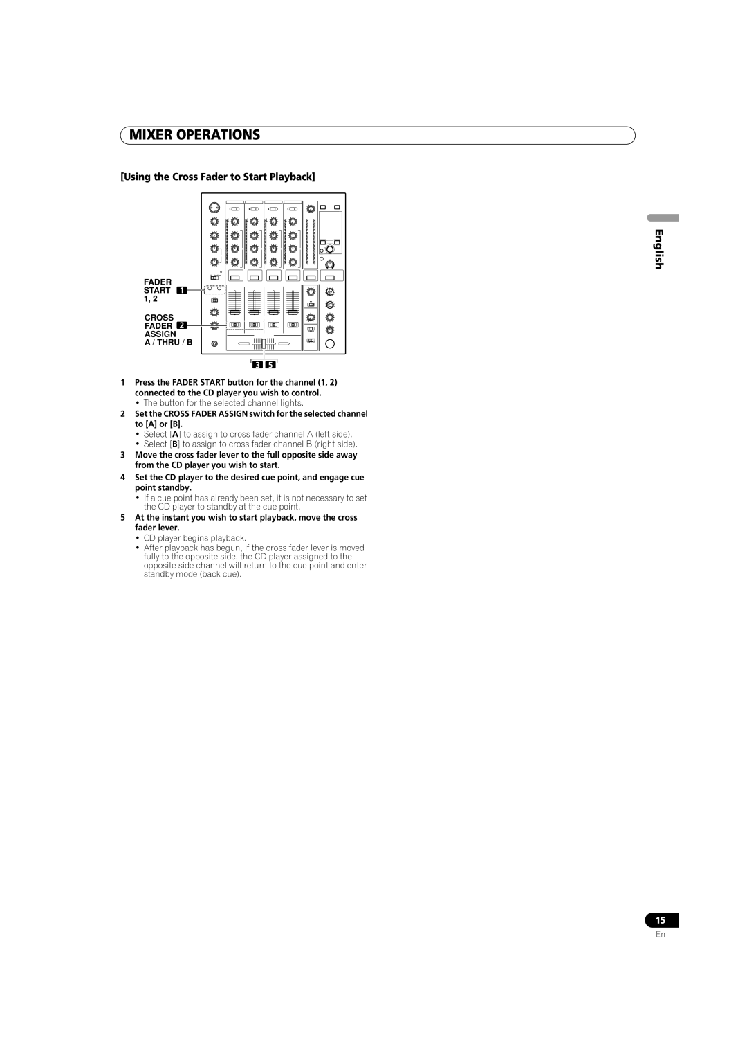 Pioneer DJM-700-S, DJM-700-K operating instructions Using the Cross Fader to Start Playback, Fader Start Cross Assign 