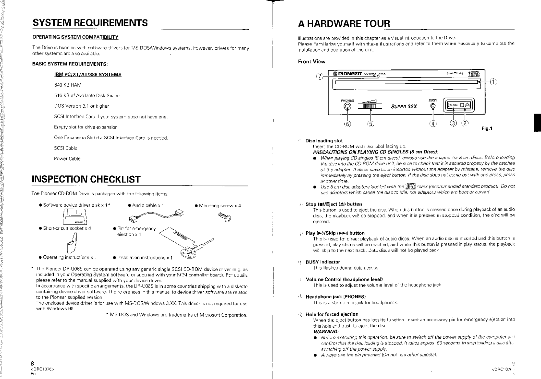 Pioneer DR-UO6S, DR-U06S manual 