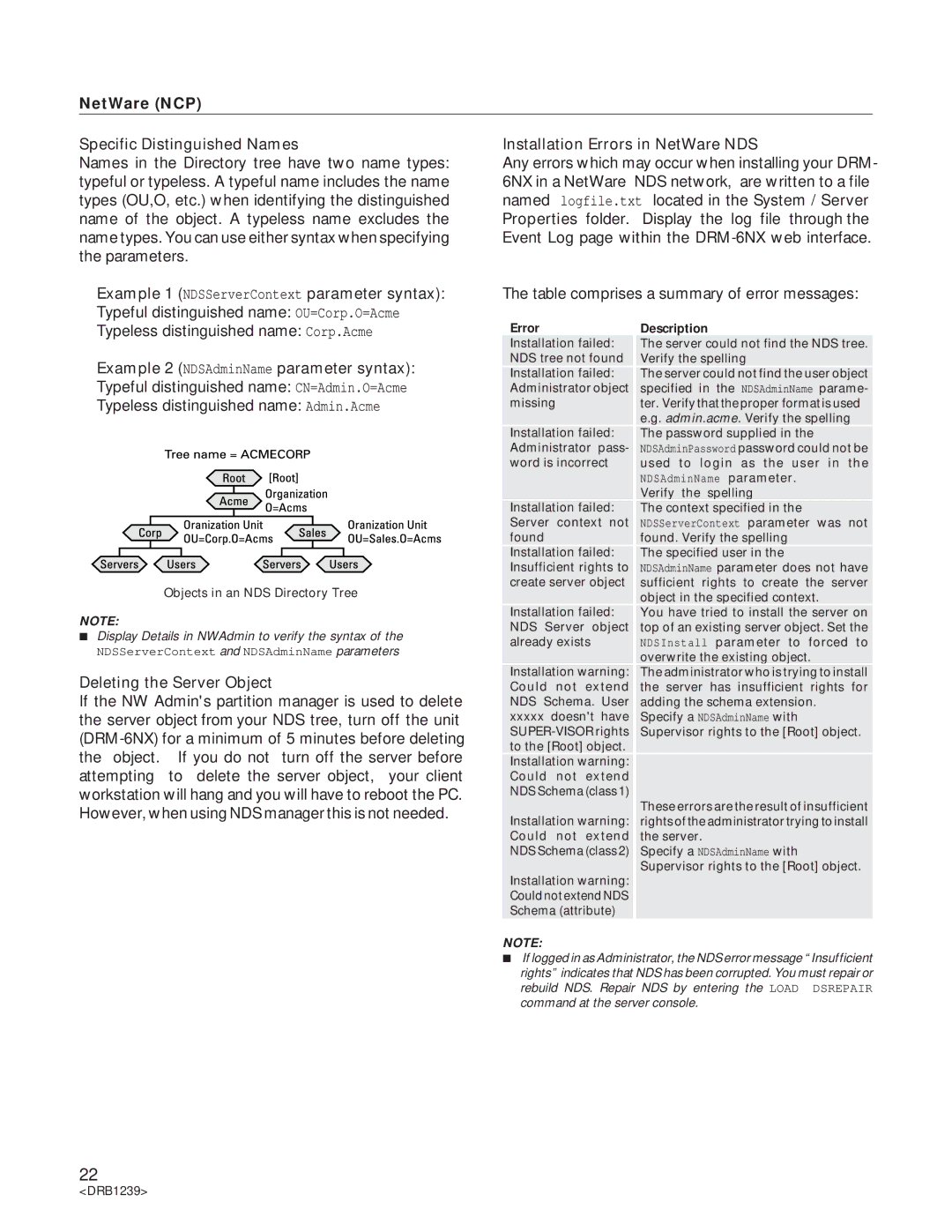 Pioneer DRM-6NX manual Error Description 