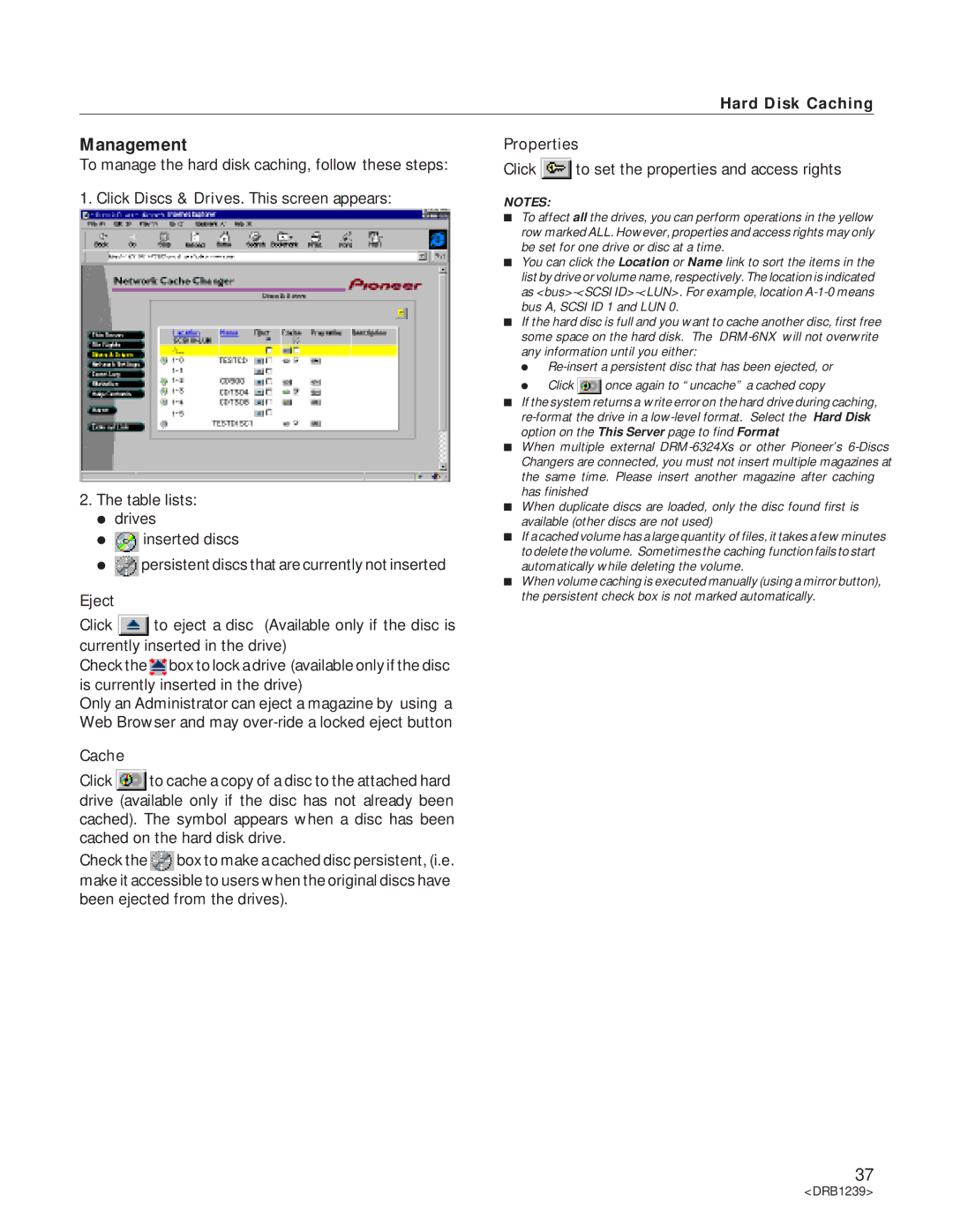 Pioneer DRM-6NX manual Management 