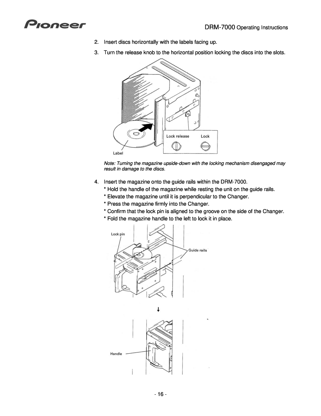 Pioneer operating instructions DRM-7000 Operating Instructions 