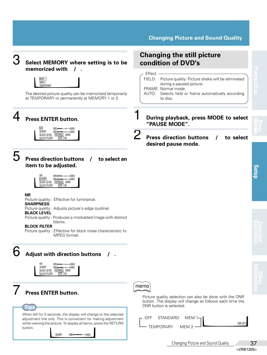 Pioneer DV-05 operating instructions Changing the still picture, Condition of DVDs 