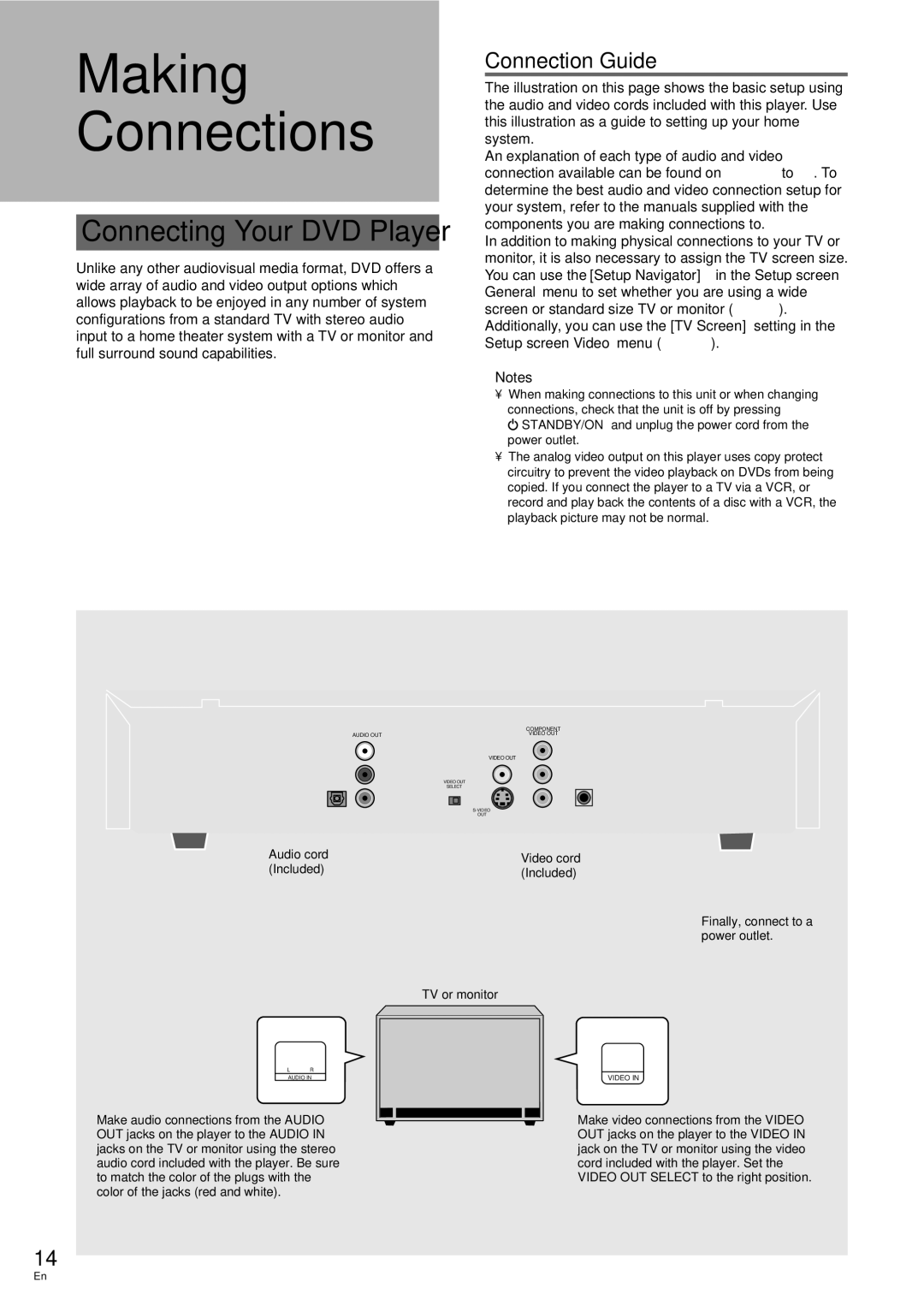 Pioneer DV-233, DV-344 operating instructions Connecting Your DVD Player, Connection Guide 