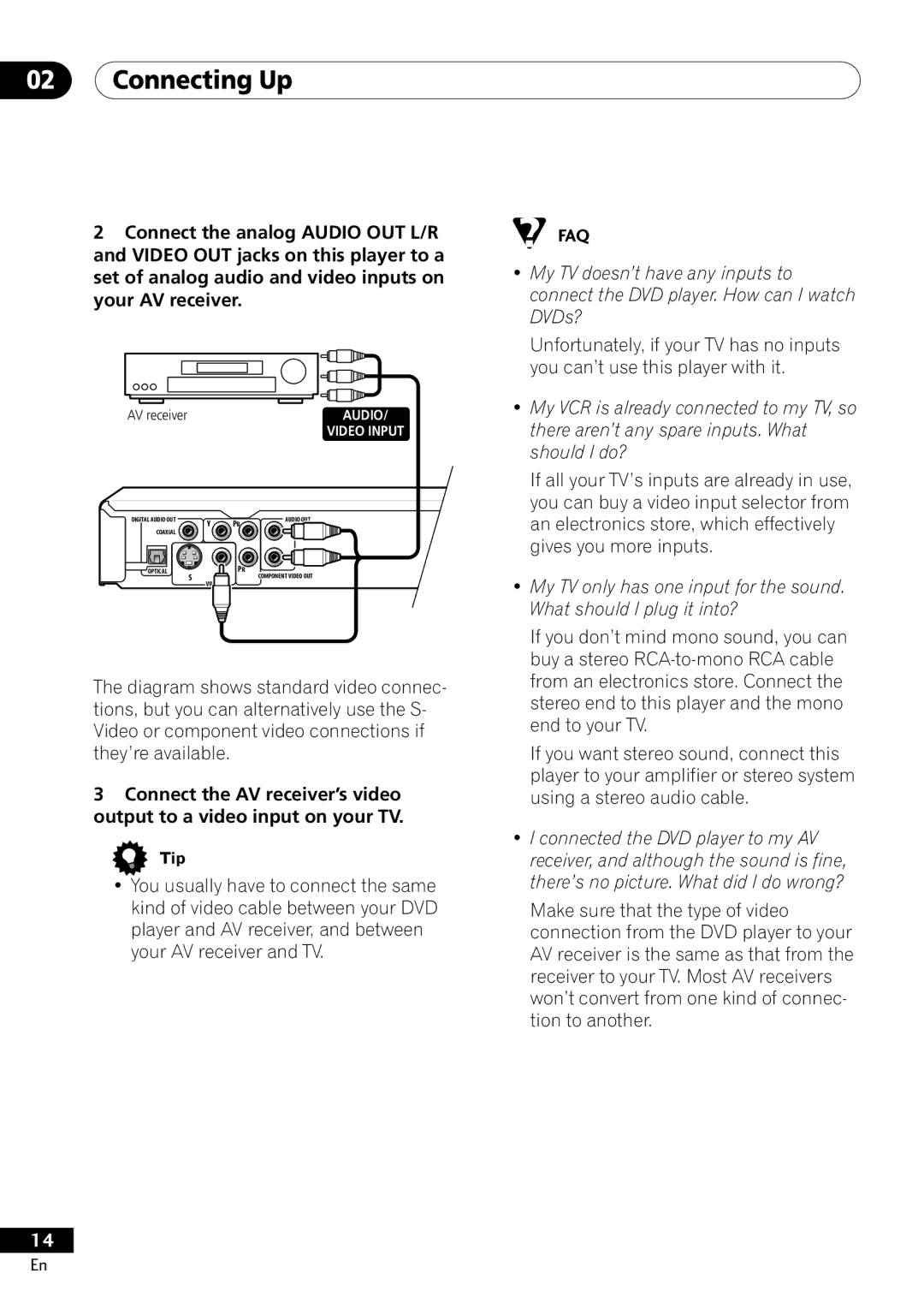 Pioneer DV-400-S operating instructions Audio 