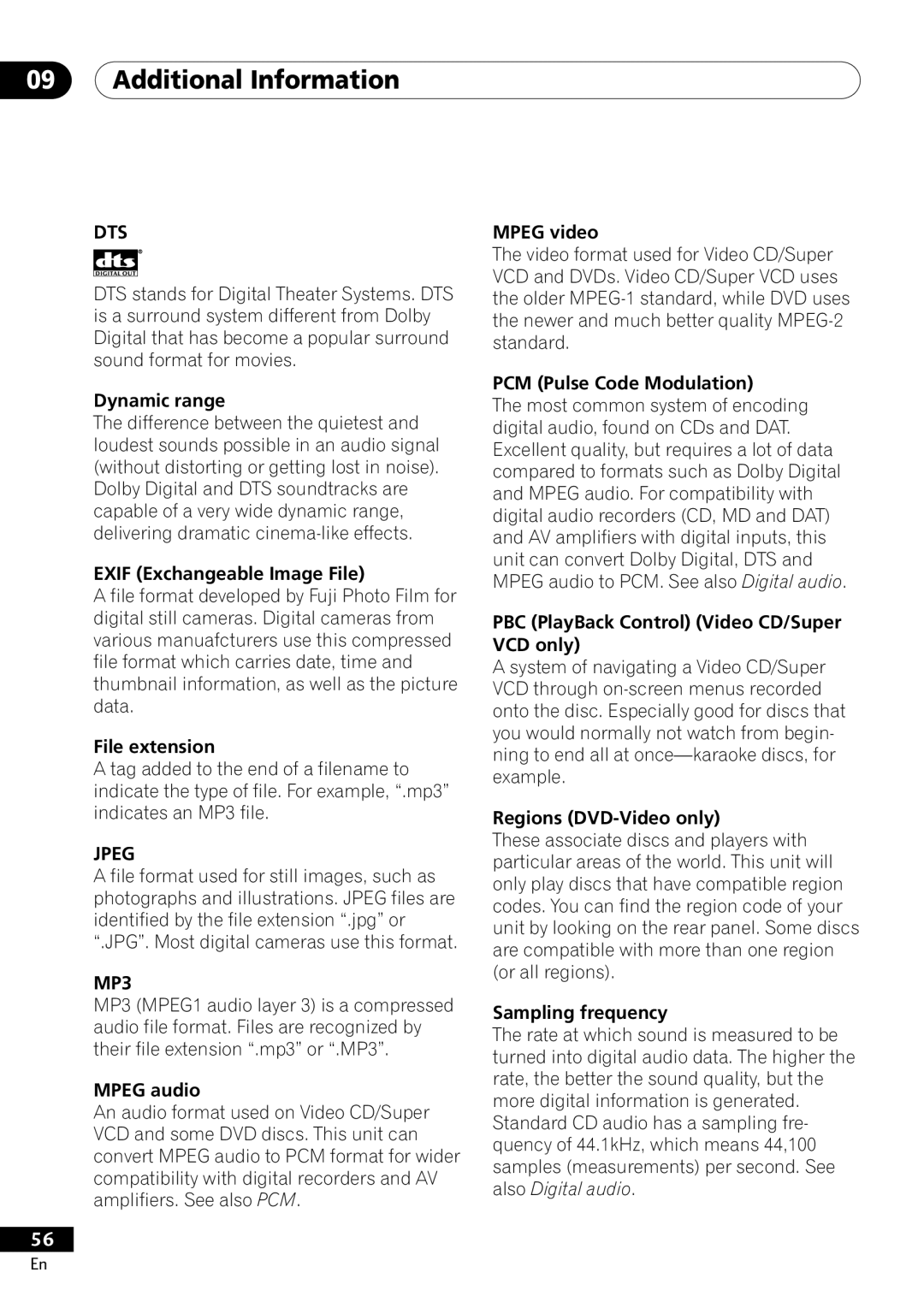 Pioneer DV-400-S operating instructions Jpeg, MP3 