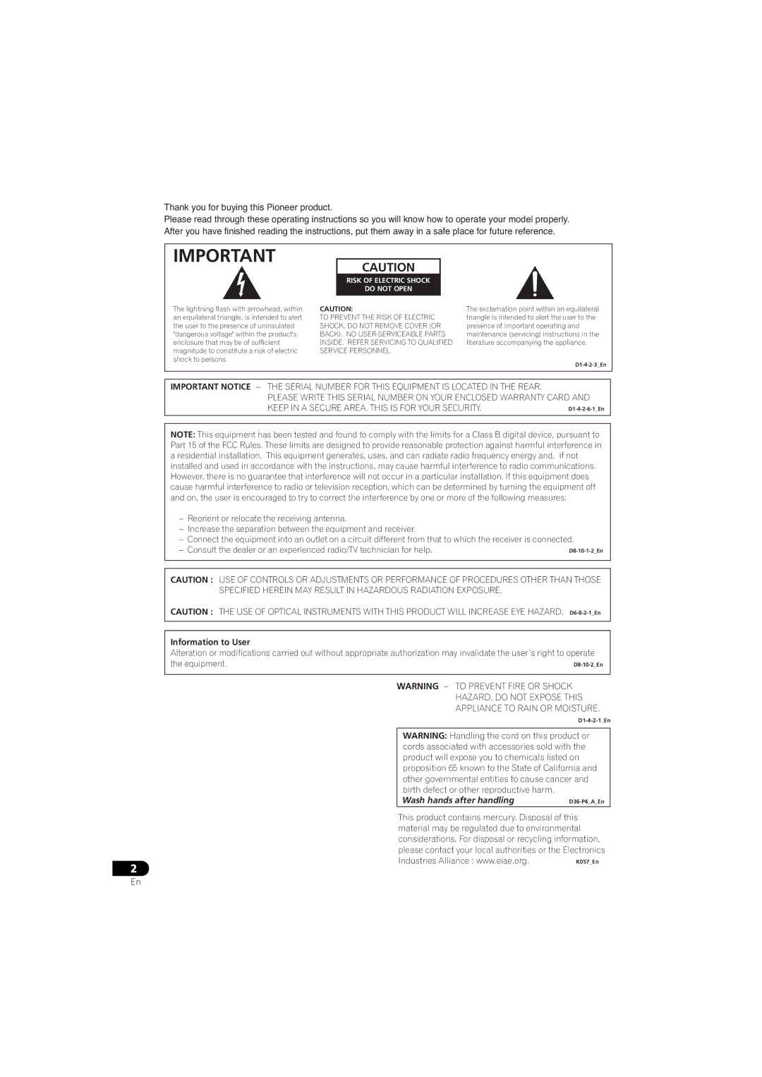 Pioneer DV-410V-K operating instructions Thank you for buying this Pioneer product 