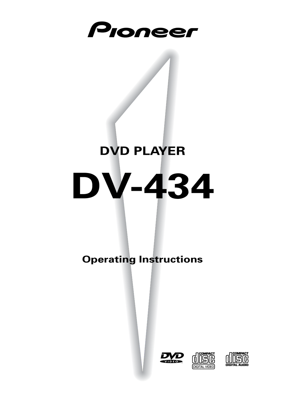 Pioneer DV-434 operating instructions 