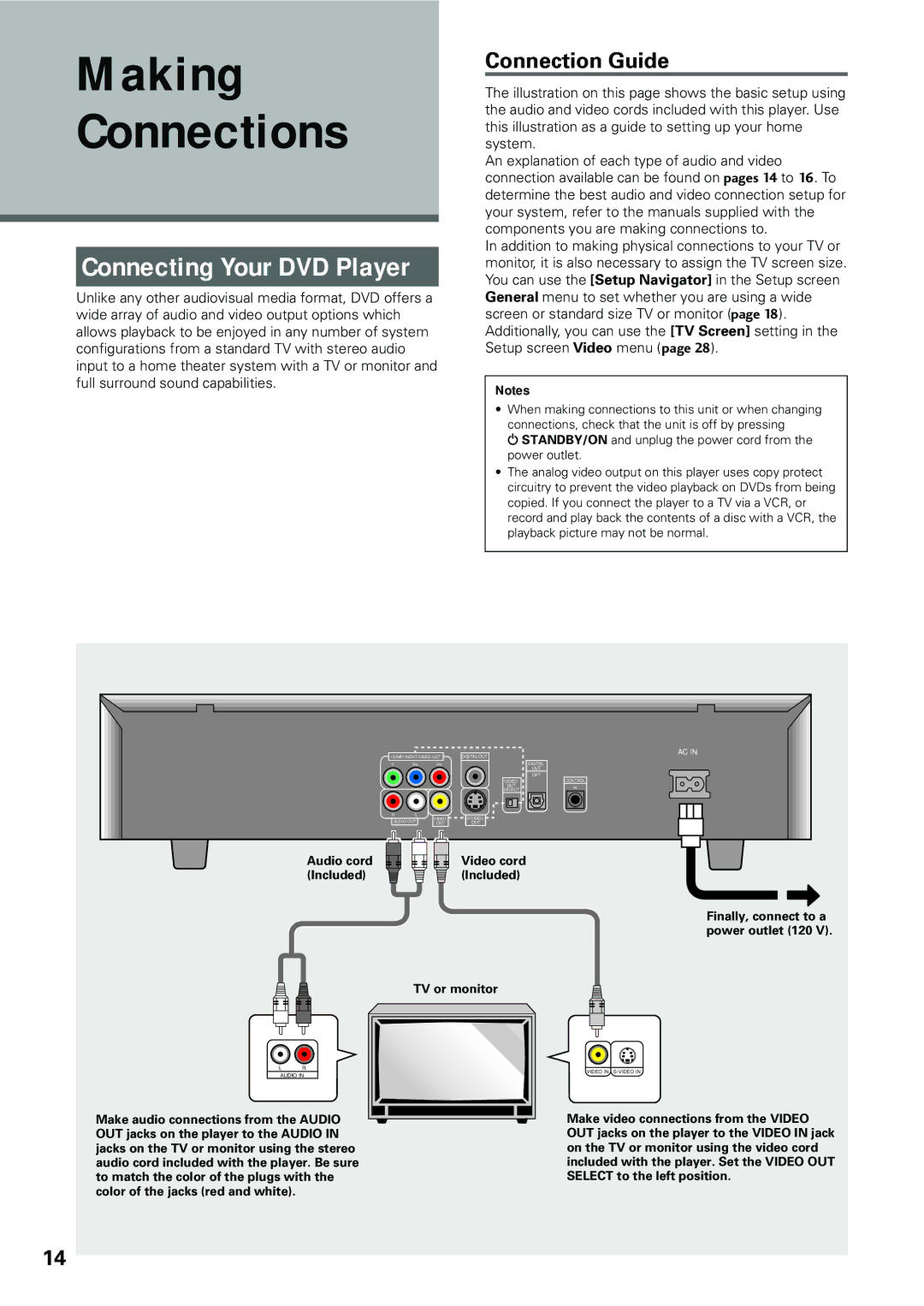 Pioneer DV-434 operating instructions Connecting Your DVD Player, Connection Guide 