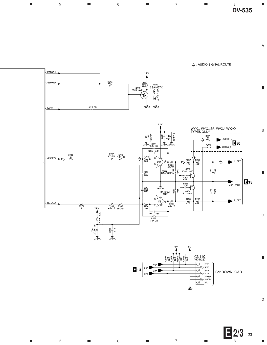 Pioneer DV-535 specifications CN110 