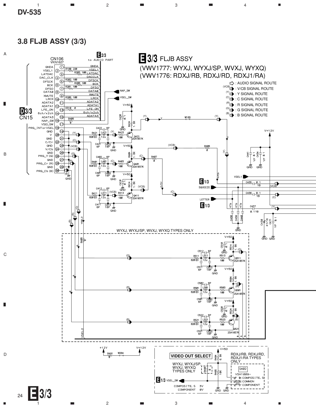 Pioneer specifications DV-535 Fljb Assy 3/3 