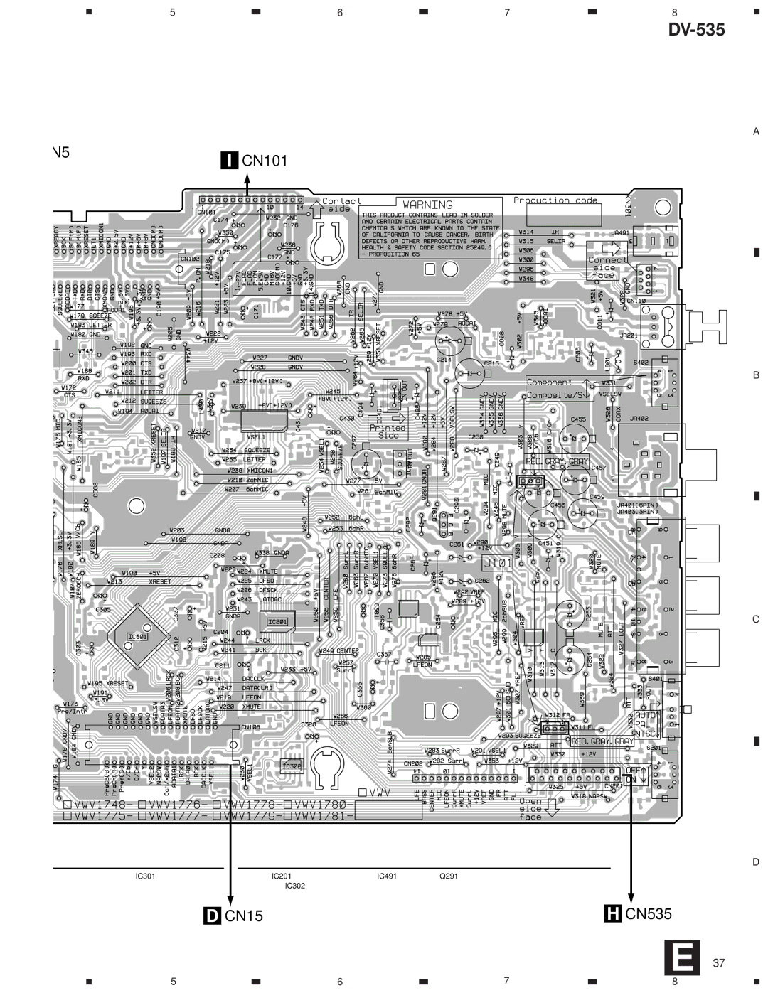 Pioneer DV-535 specifications CN15 CN535 