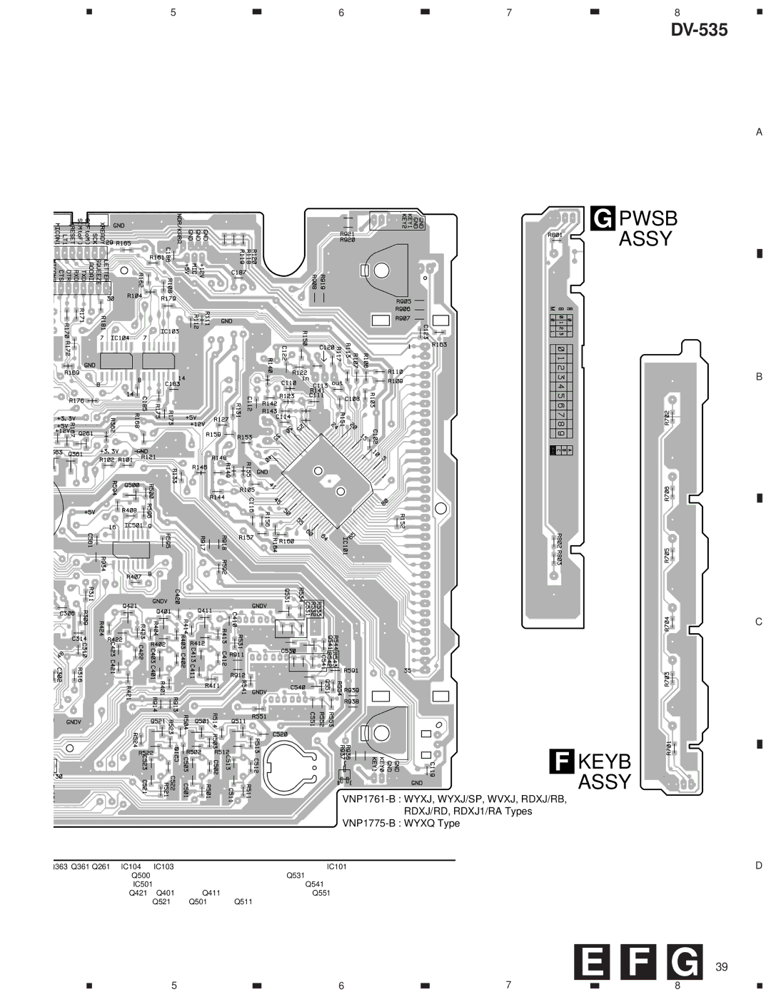 Pioneer DV-535 specifications Pwsb Assy Keyb 