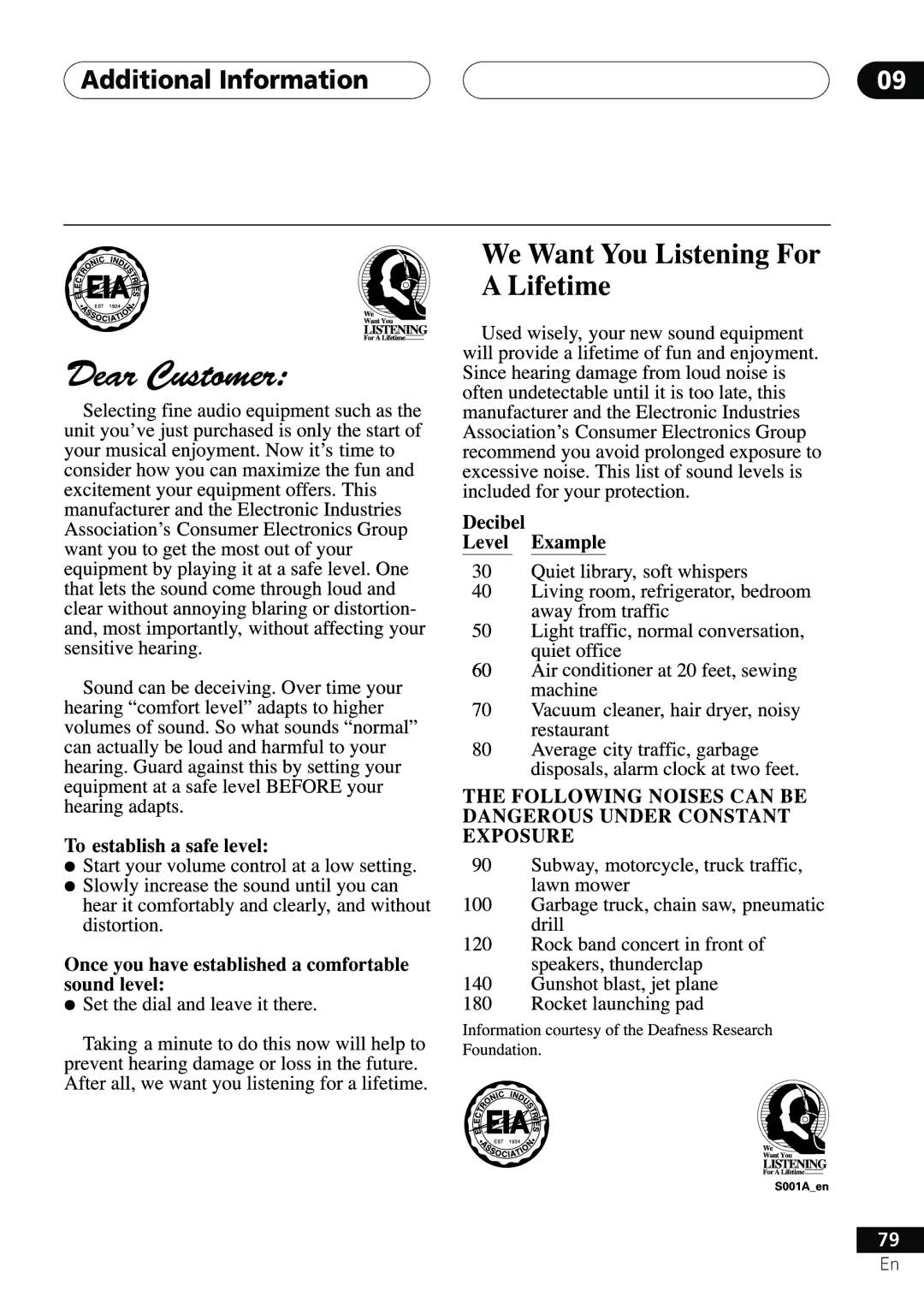 Pioneer 655A, DV-656A operating instructions Additional Information 