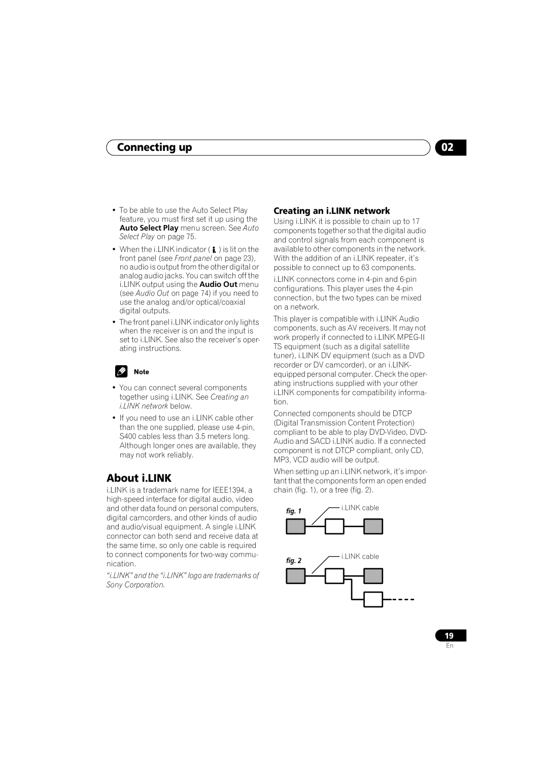 Pioneer DV-989AVi-G About i.LINK, Creating an i.LINK network, To connect components for two-way commu- nication 