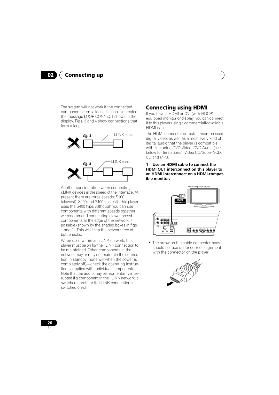 Pioneer DV-989AVi-G operating instructions Connecting using Hdmi 