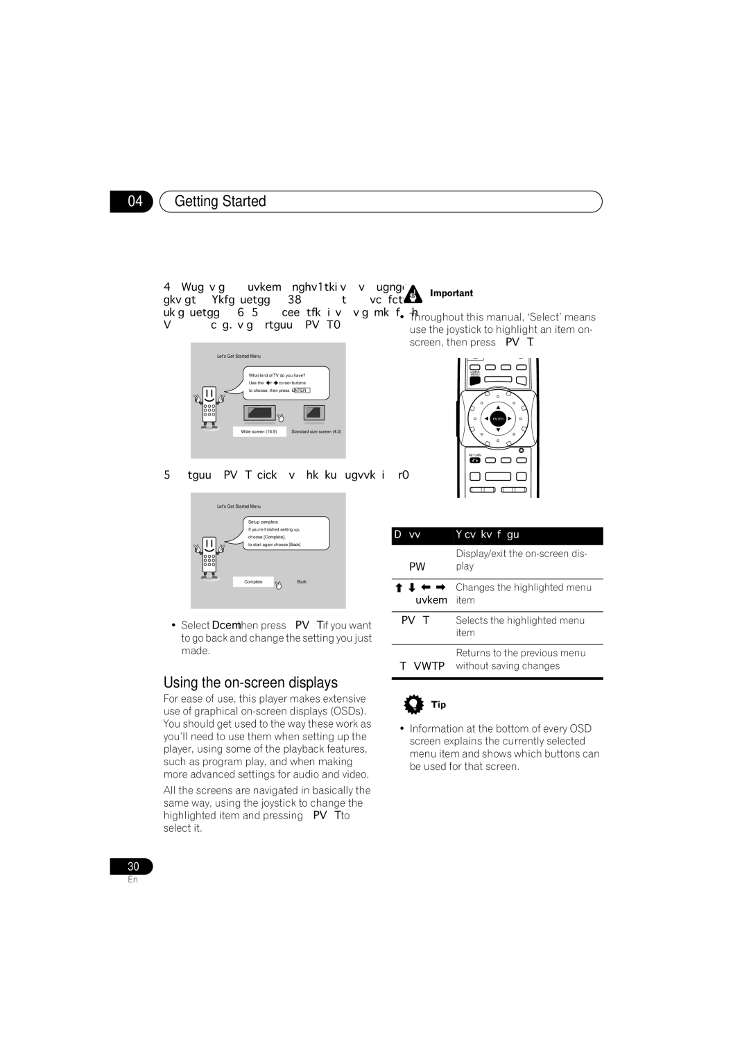 Pioneer DV-989AVi-G operating instructions Using the on-screen displays, Press Enter again to finish setting up, Menu play 