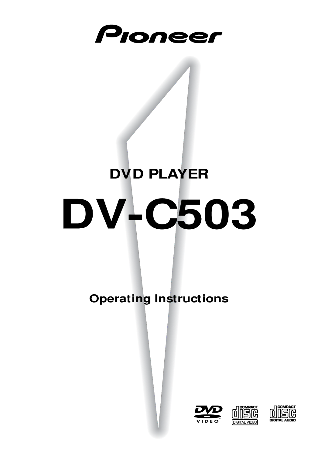 Pioneer DV-C503 operating instructions 