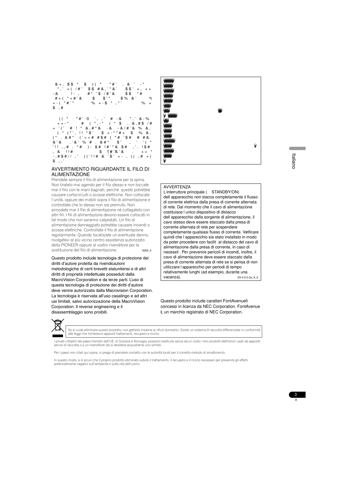 Pioneer DV-LX50 operating instructions , , Italiano 