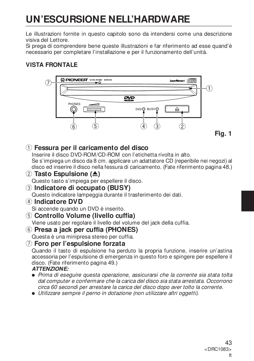 Pioneer DVD-U02 user service Un’Escursione Nell’Hardware 