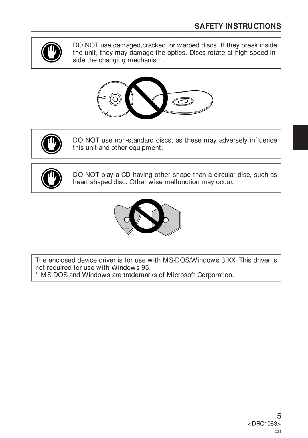 Pioneer DVD-U02 user service Safety Instructions 