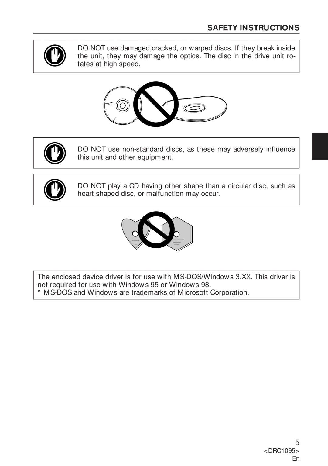 Pioneer DVD-U03S operating instructions Safety Instructions 