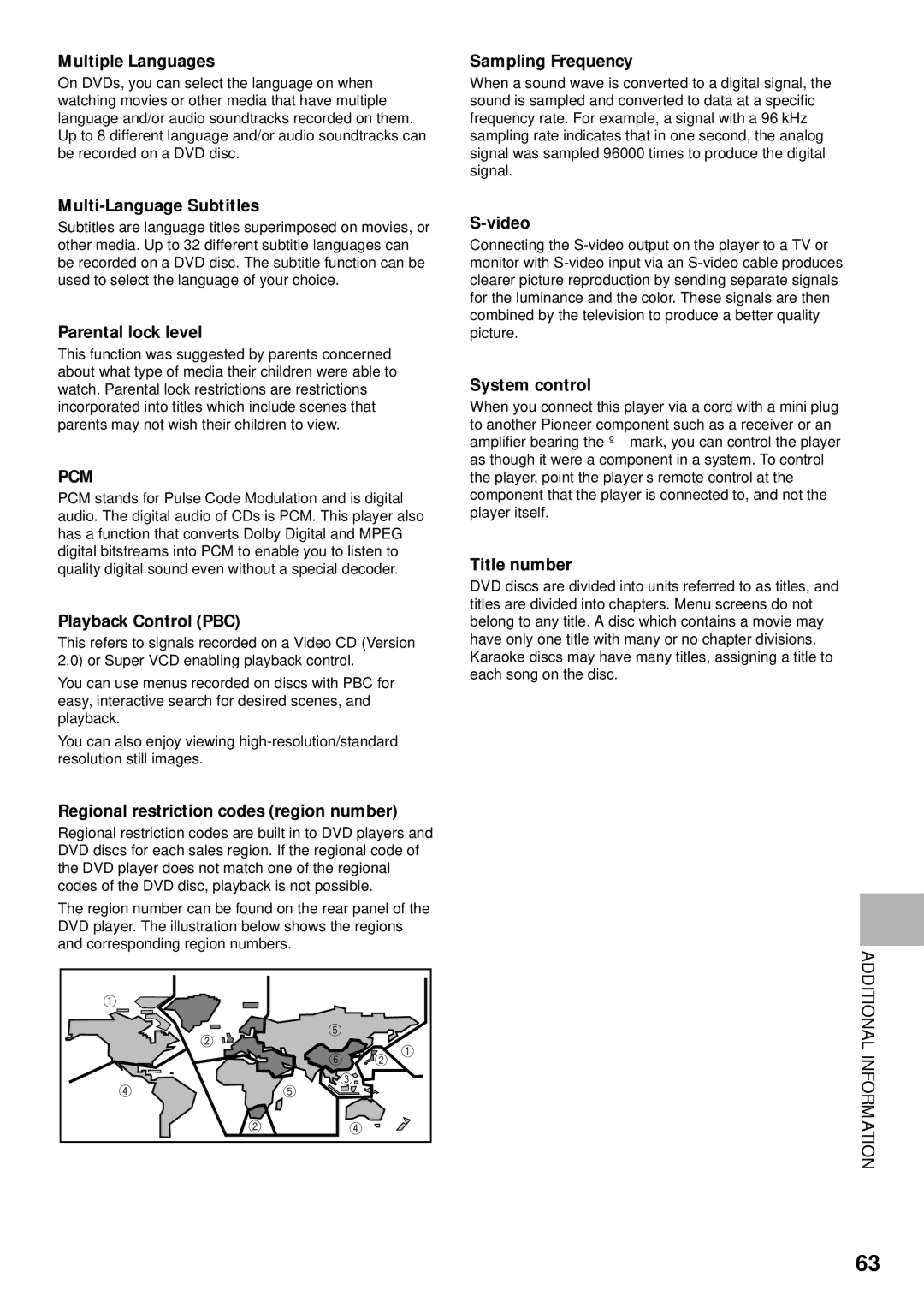 Pioneer DV-K302CD, DVD-V630 operating instructions Pcm 