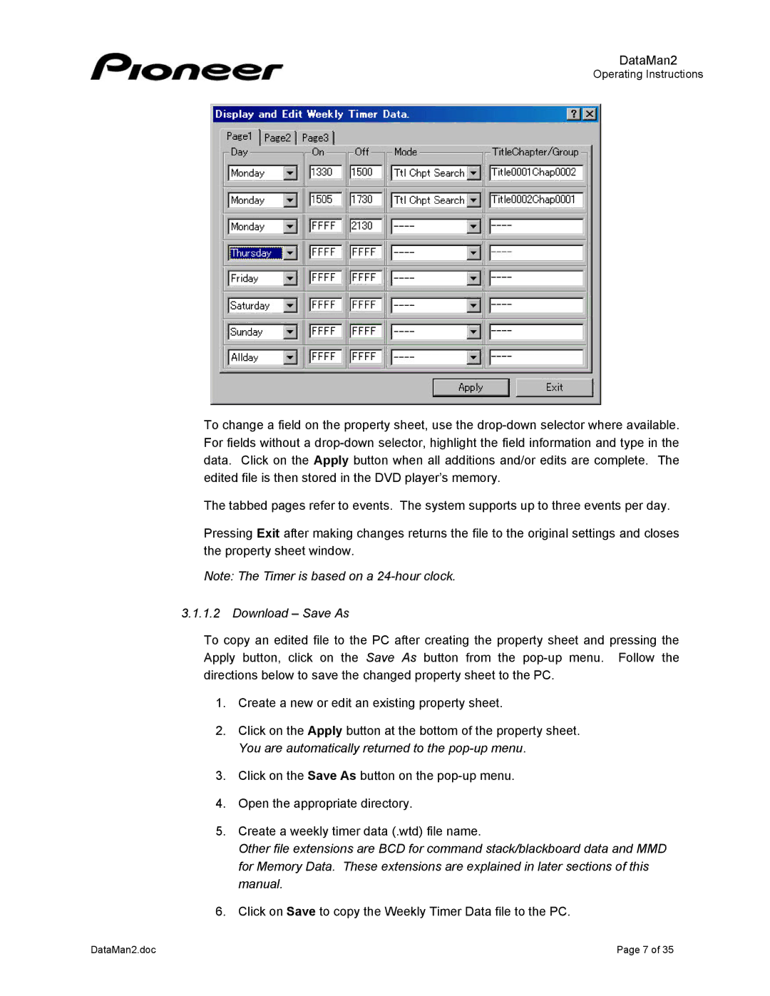 Pioneer DVD-V7400 manual Download Save As 