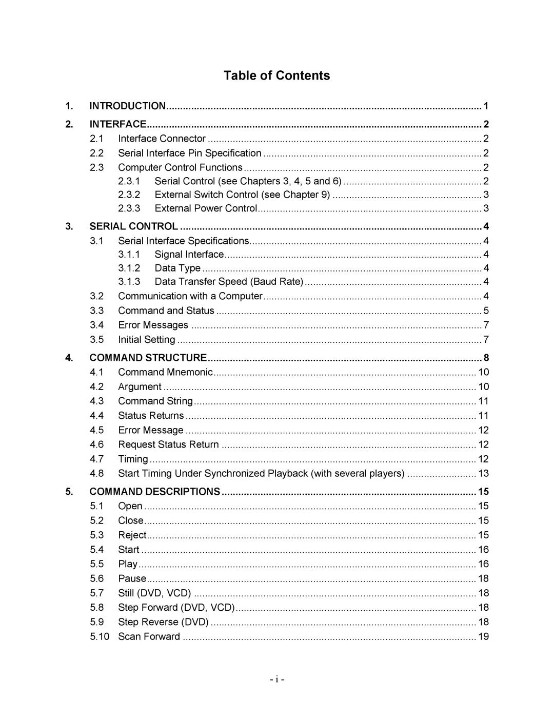 Pioneer DVD-V7400 manual Table of Contents 