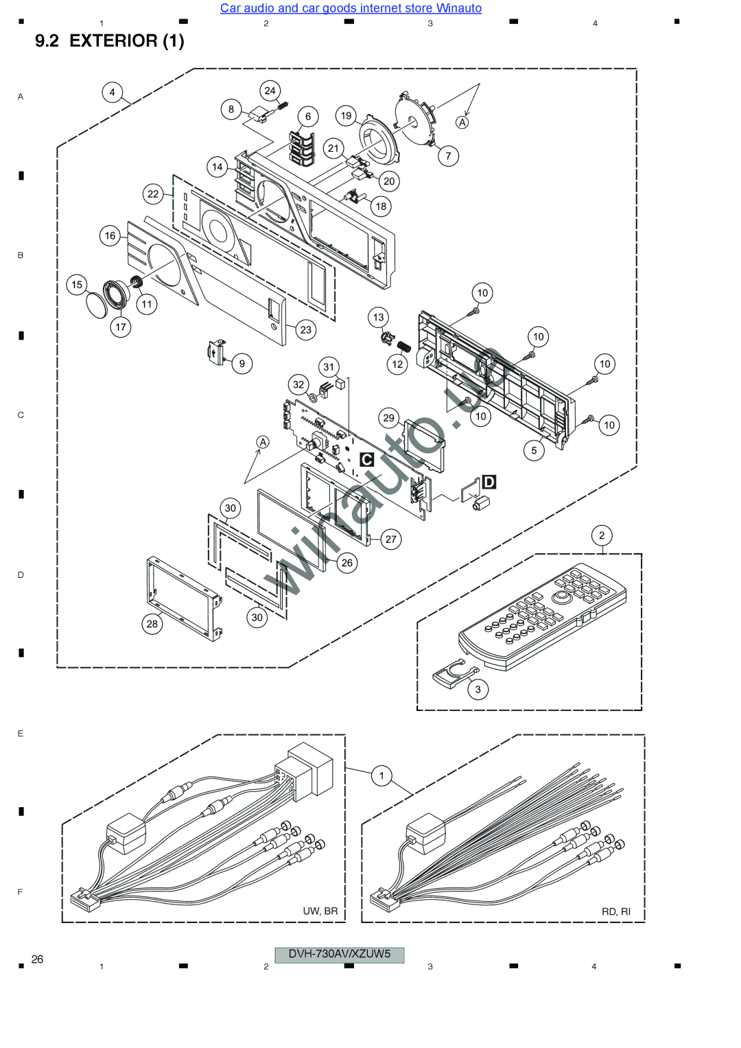 Pioneer DVH-735AV user manual Exterior 