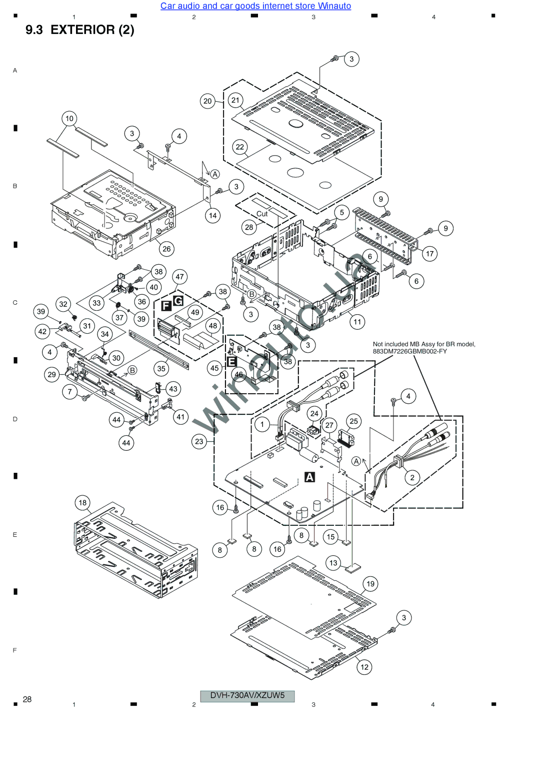 Pioneer DVH-735AV user manual Cut 