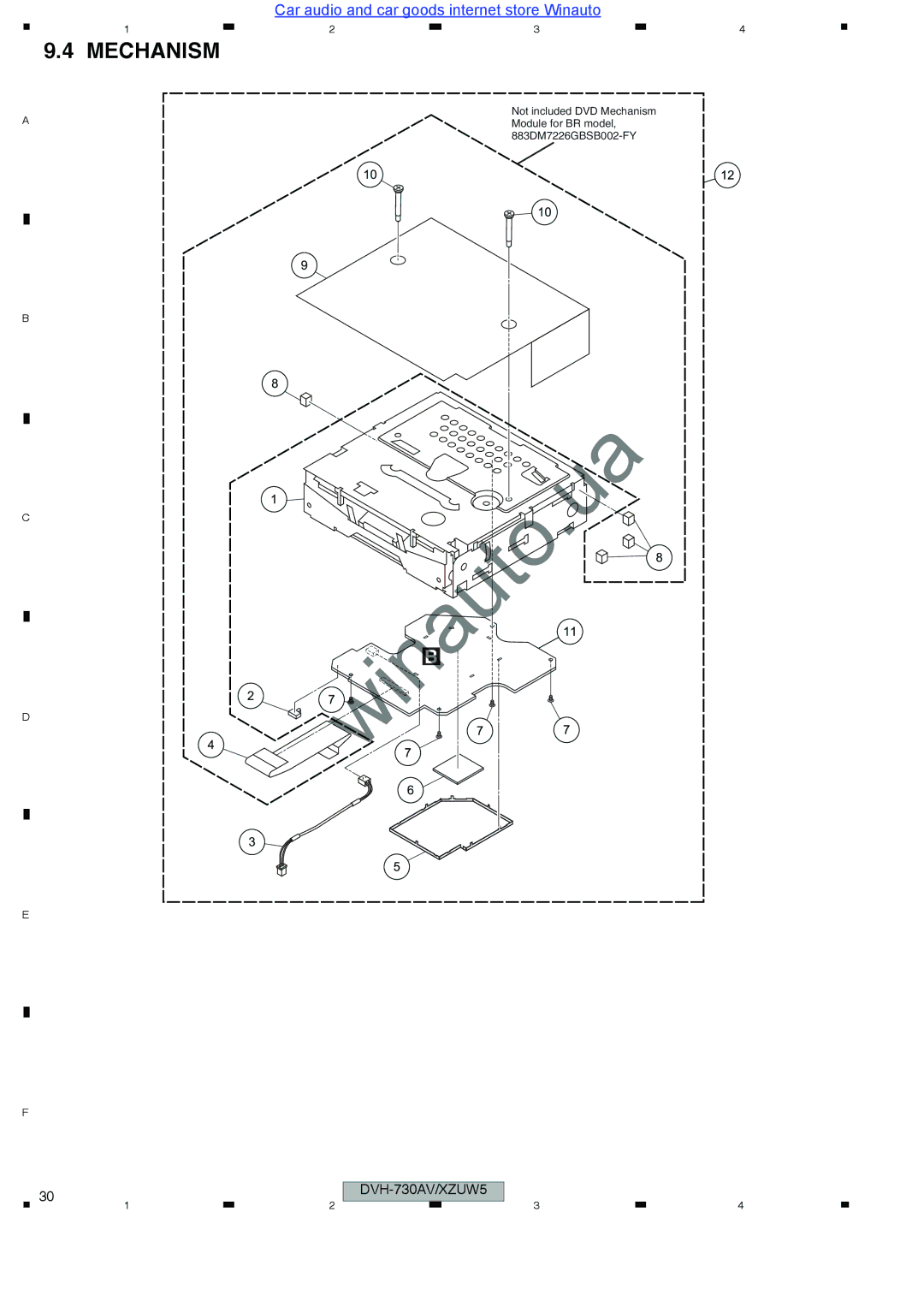 Pioneer DVH-735AV user manual Mechanism 