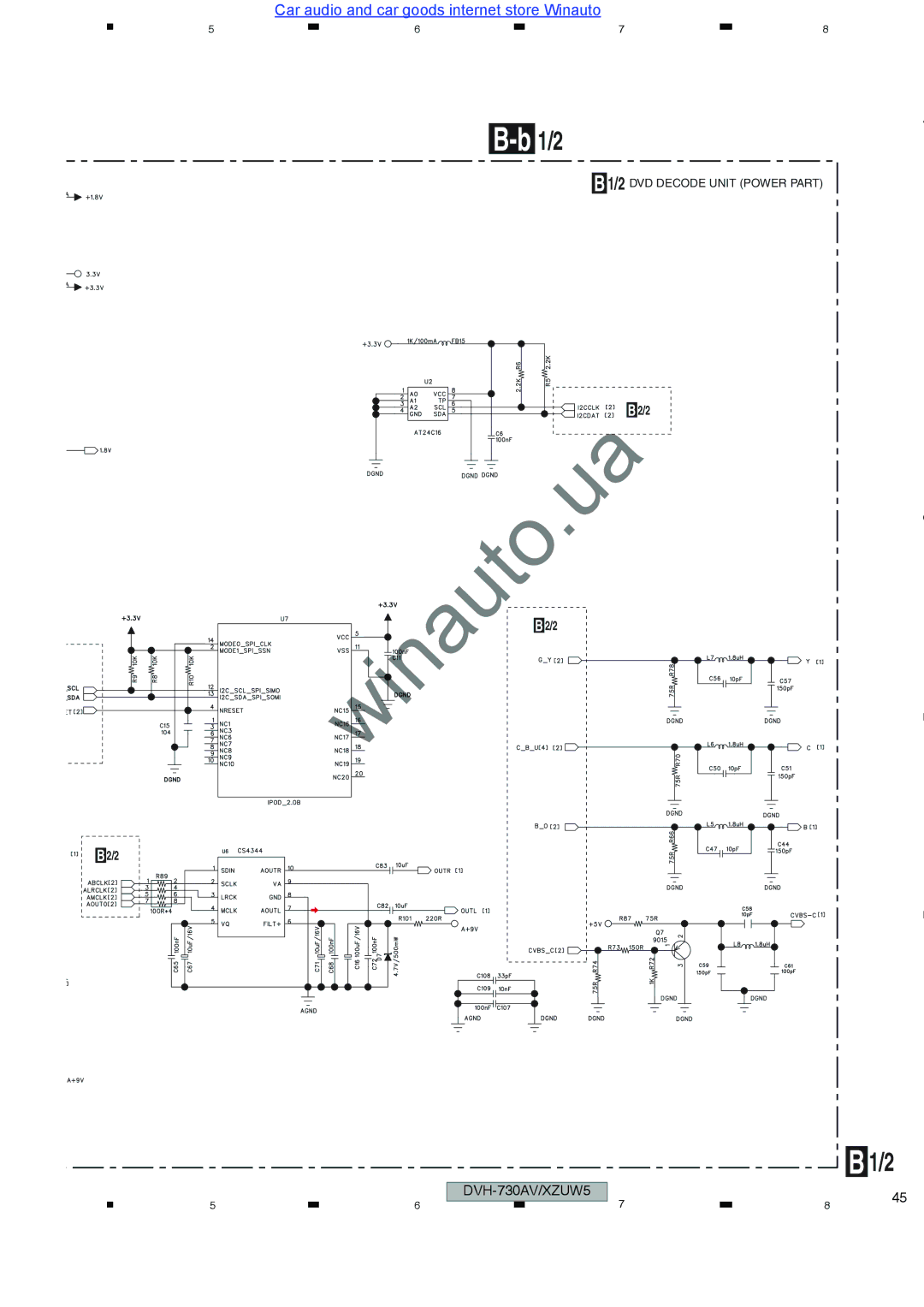 Pioneer DVH-735AV user manual DVD Decode Unit Power Part 