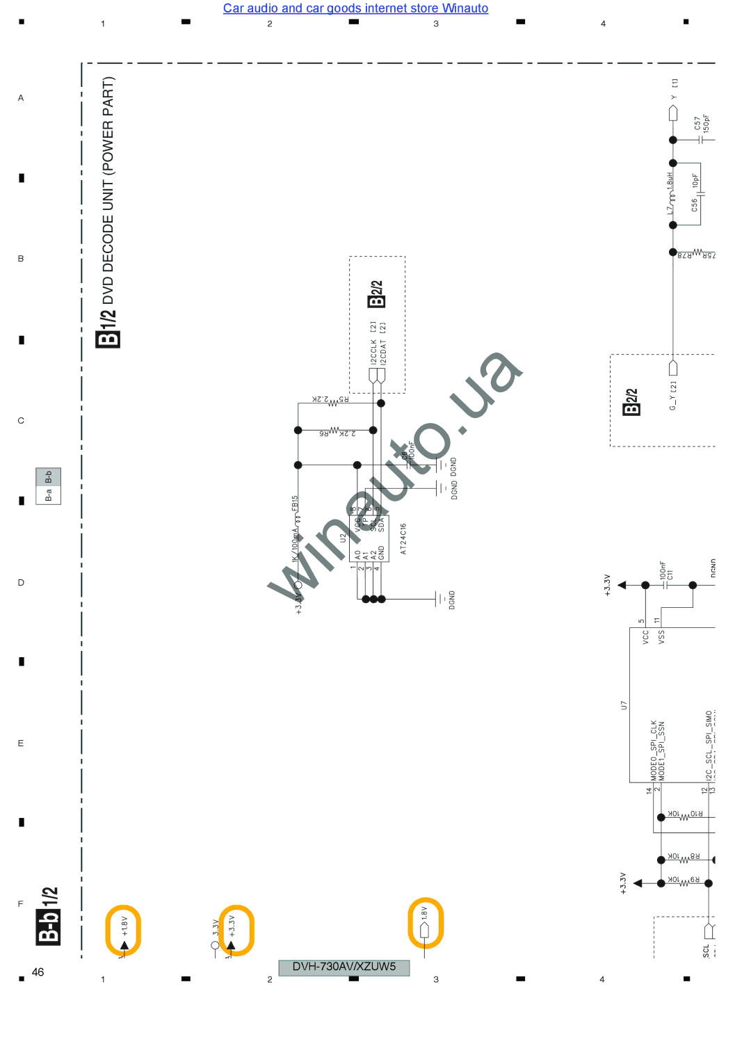 Pioneer DVH-735AV user manual DVD Decode Unit Power Part 