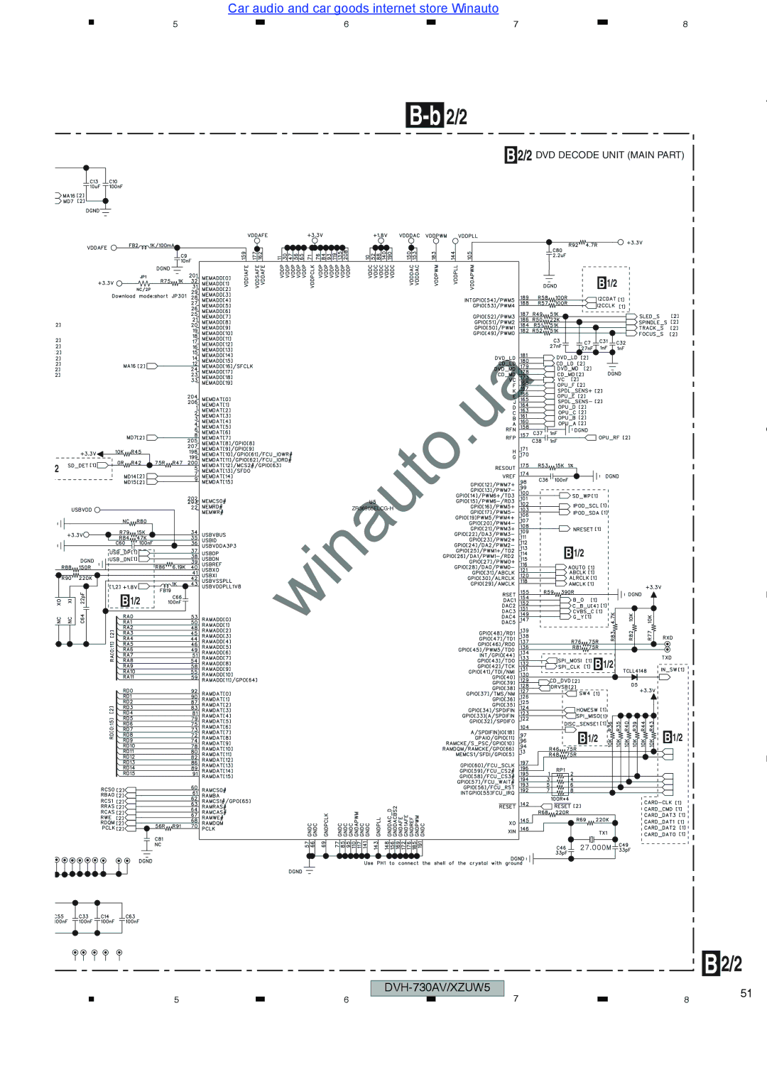 Pioneer DVH-735AV user manual DVD Decode Unit Main Part 