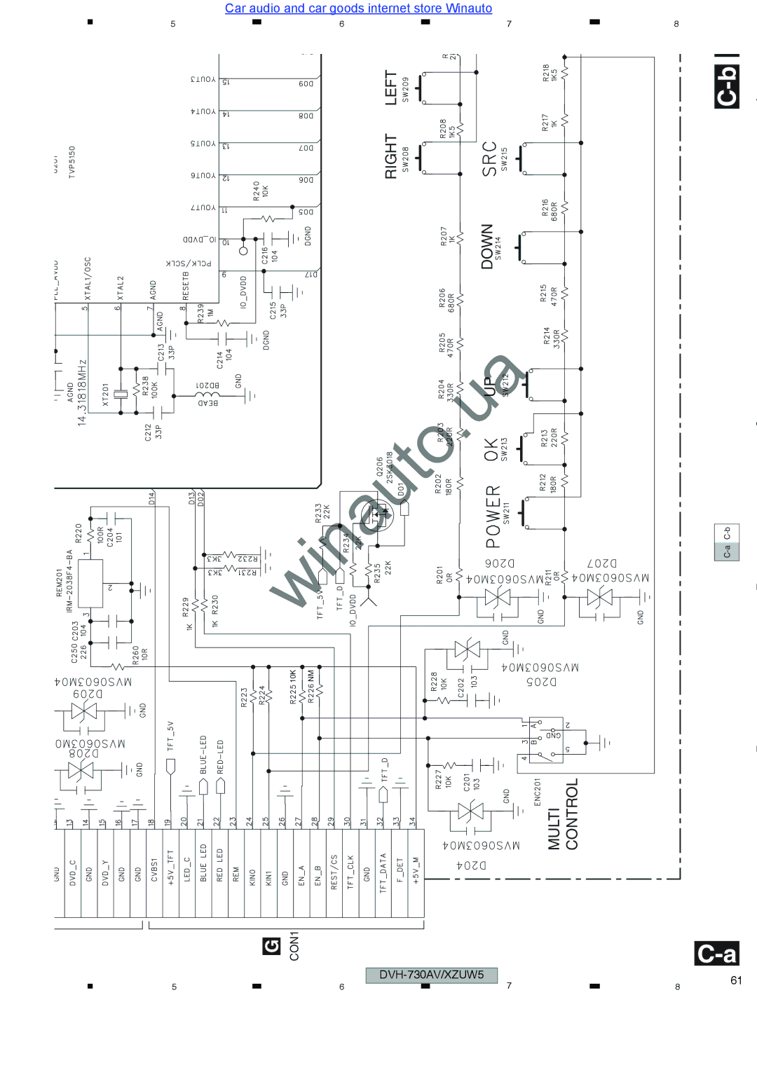 Pioneer DVH-735AV user manual Down Right Left 