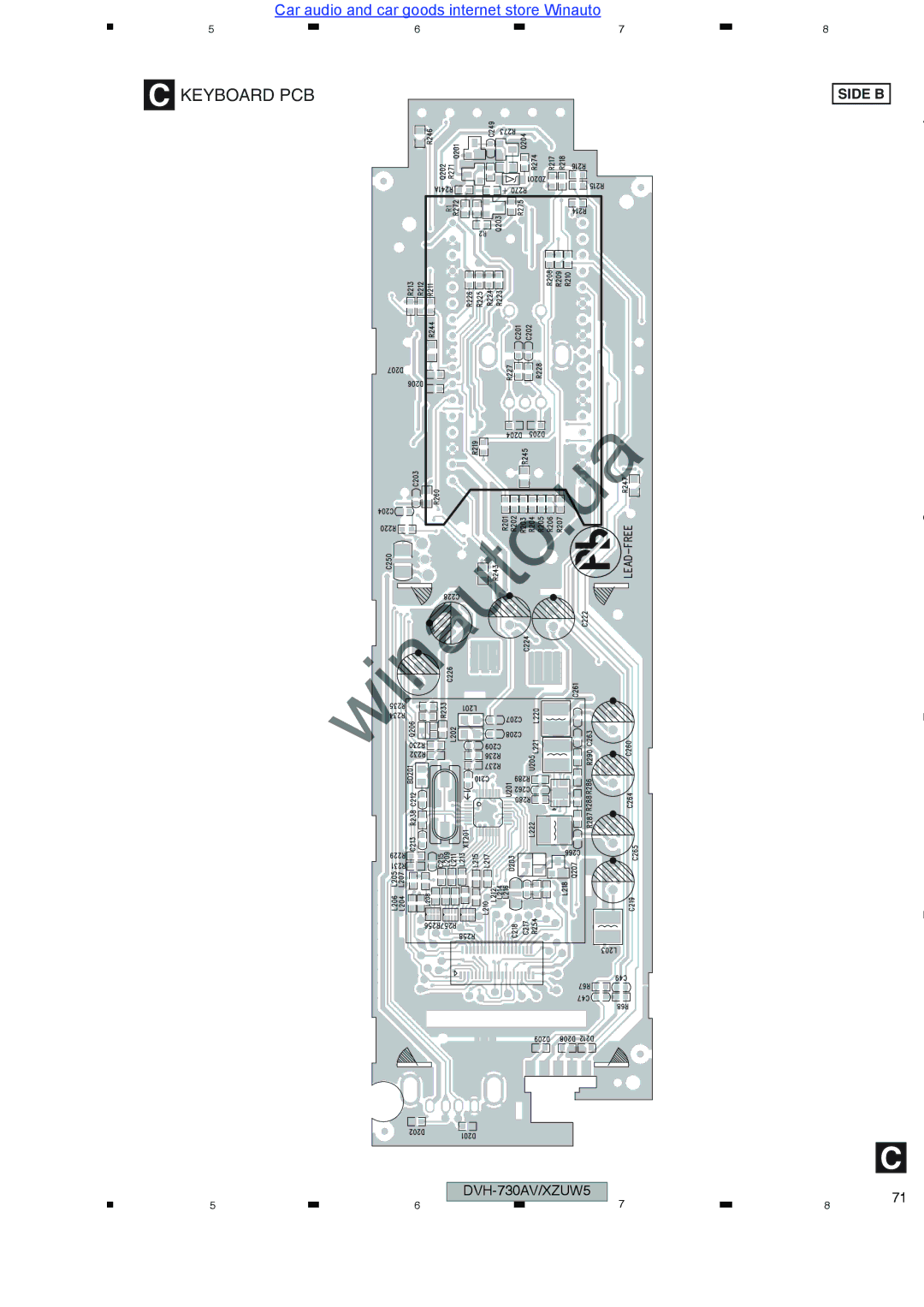 Pioneer DVH-735AV user manual Keyboard PCB 