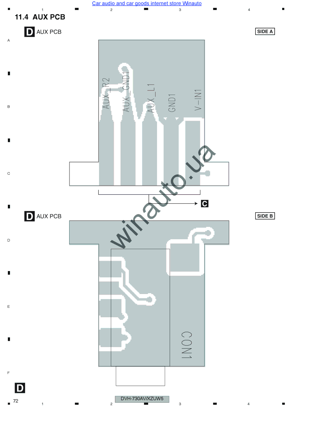 Pioneer DVH-735AV user manual Aux Pcb 