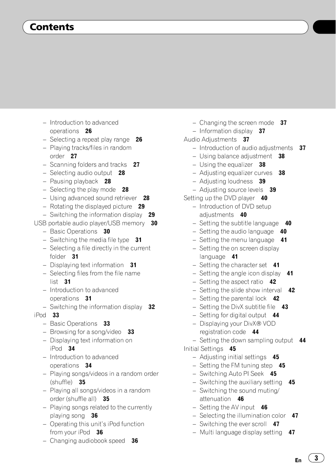 Pioneer DVH-P4100UB operation manual Selecting audio output 